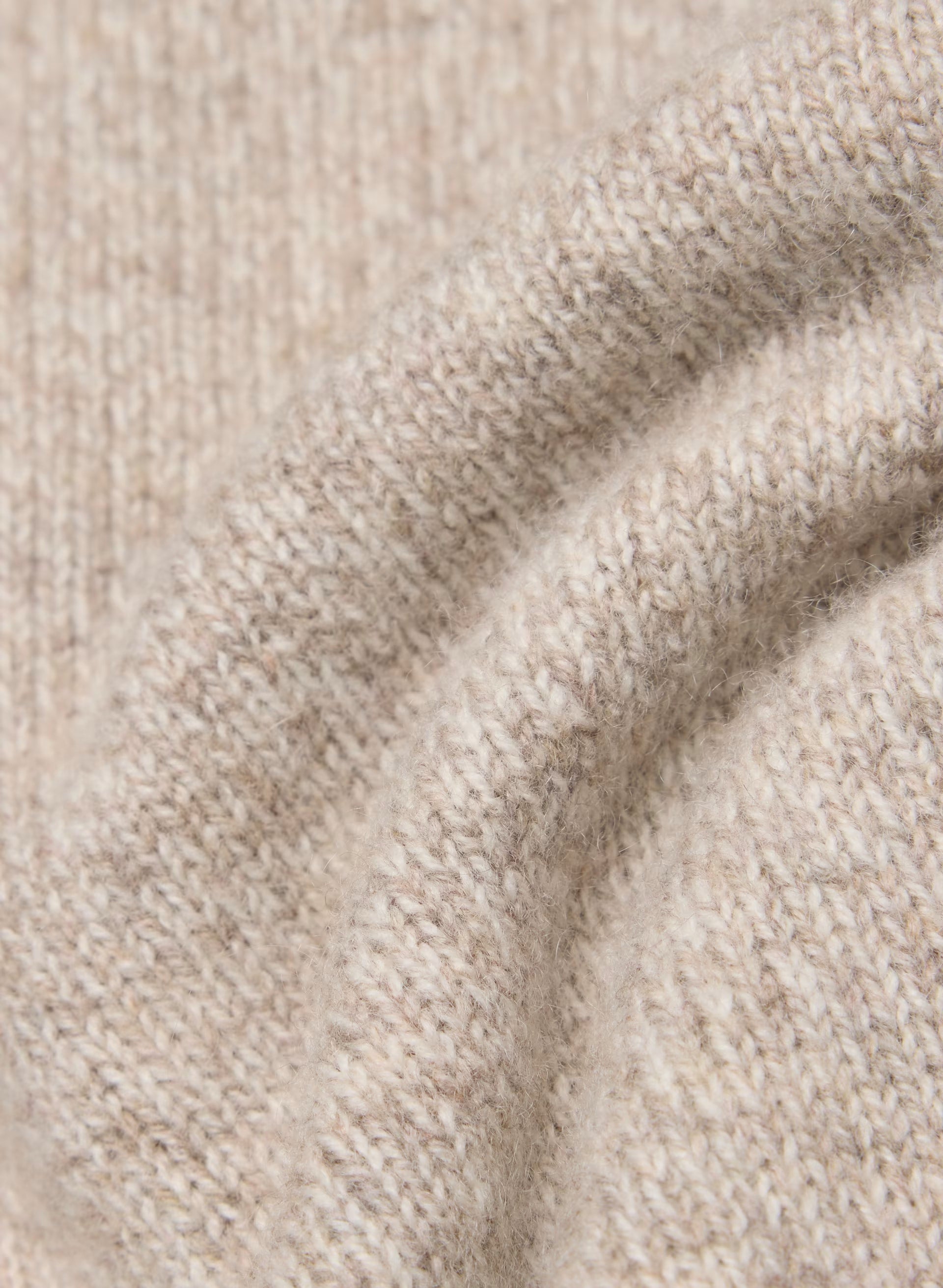 Essential Wool Cashmere Isabelle Sweater - HTR NMD TAUPE/WHITE