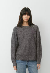 Essential Wool Cashmere Isabelle Sweater - BLK/HTR LIGHT GREY