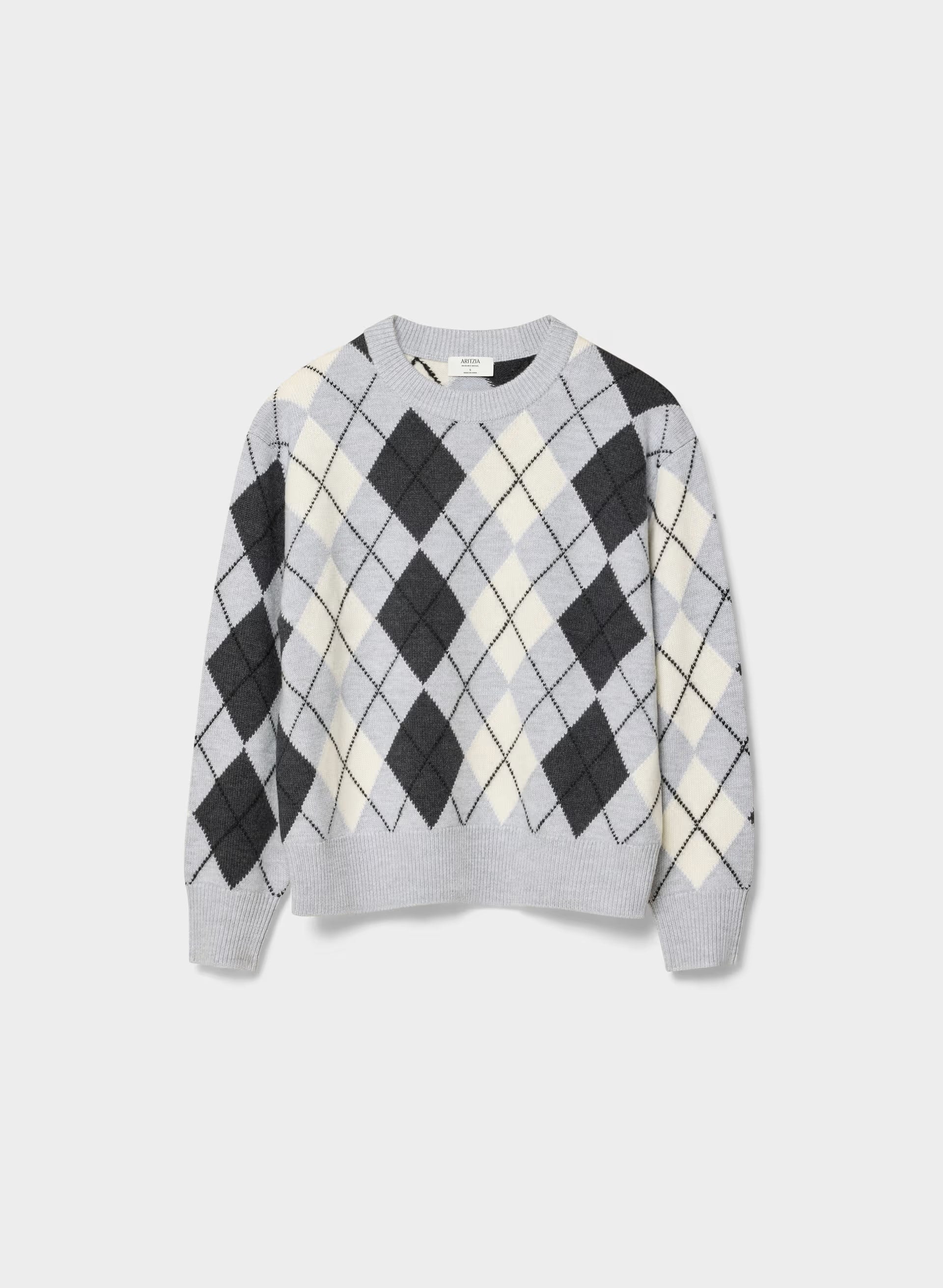 Essential Merino Wool View Sweater - H CHROME/ LIGHT BIRCH