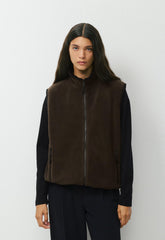 Riverbend Vest - Bigfoot Fleece - CACAO NIB BROWN