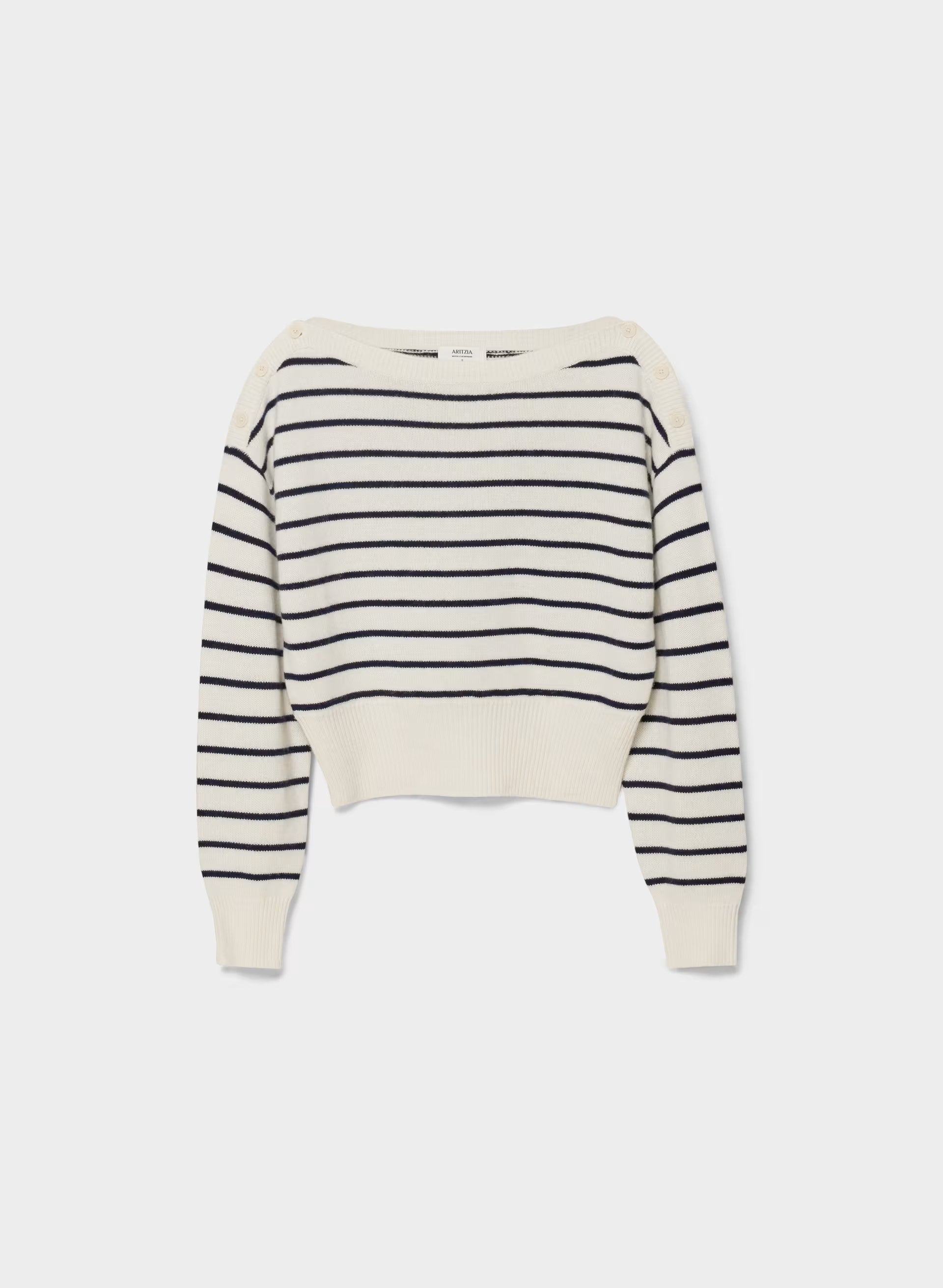Essential Wool Cashmere Gable Sweater - LGHT BRCH/ADML NVY