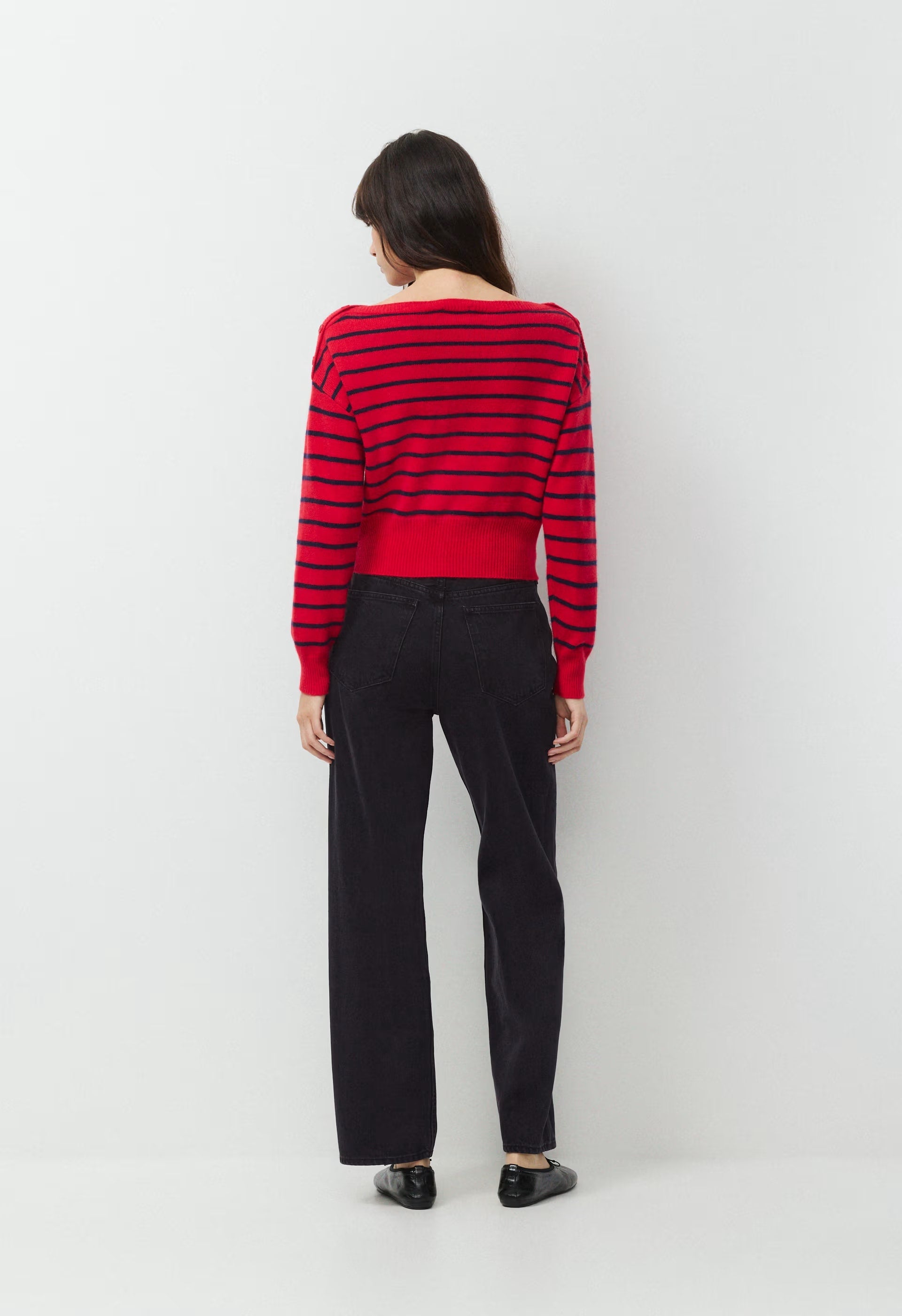 Essential Wool Cashmere Gable Sweater - FLSHNG RD/ AD NAVY