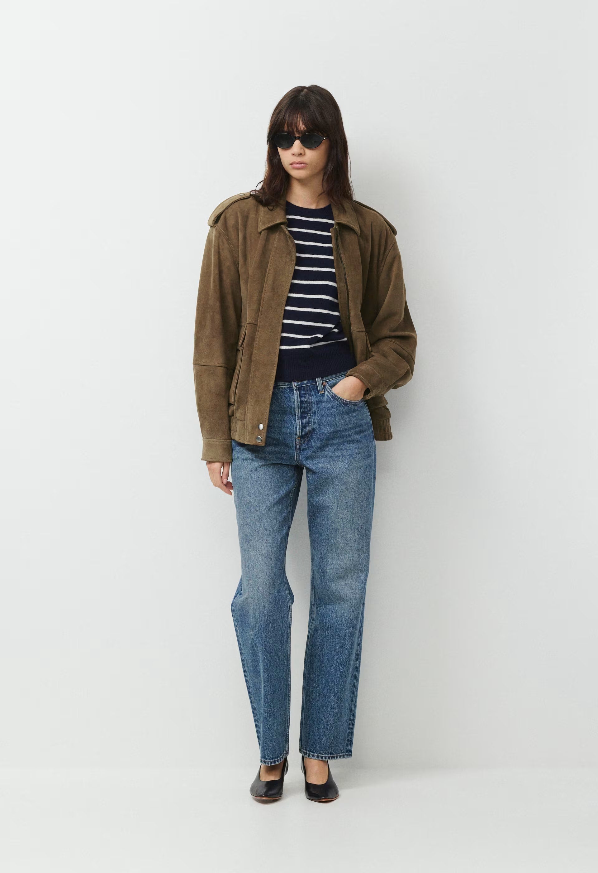 Essential Wool Cashmere Cherub Sweater - ADMIRAL NVY/LT BIRCH