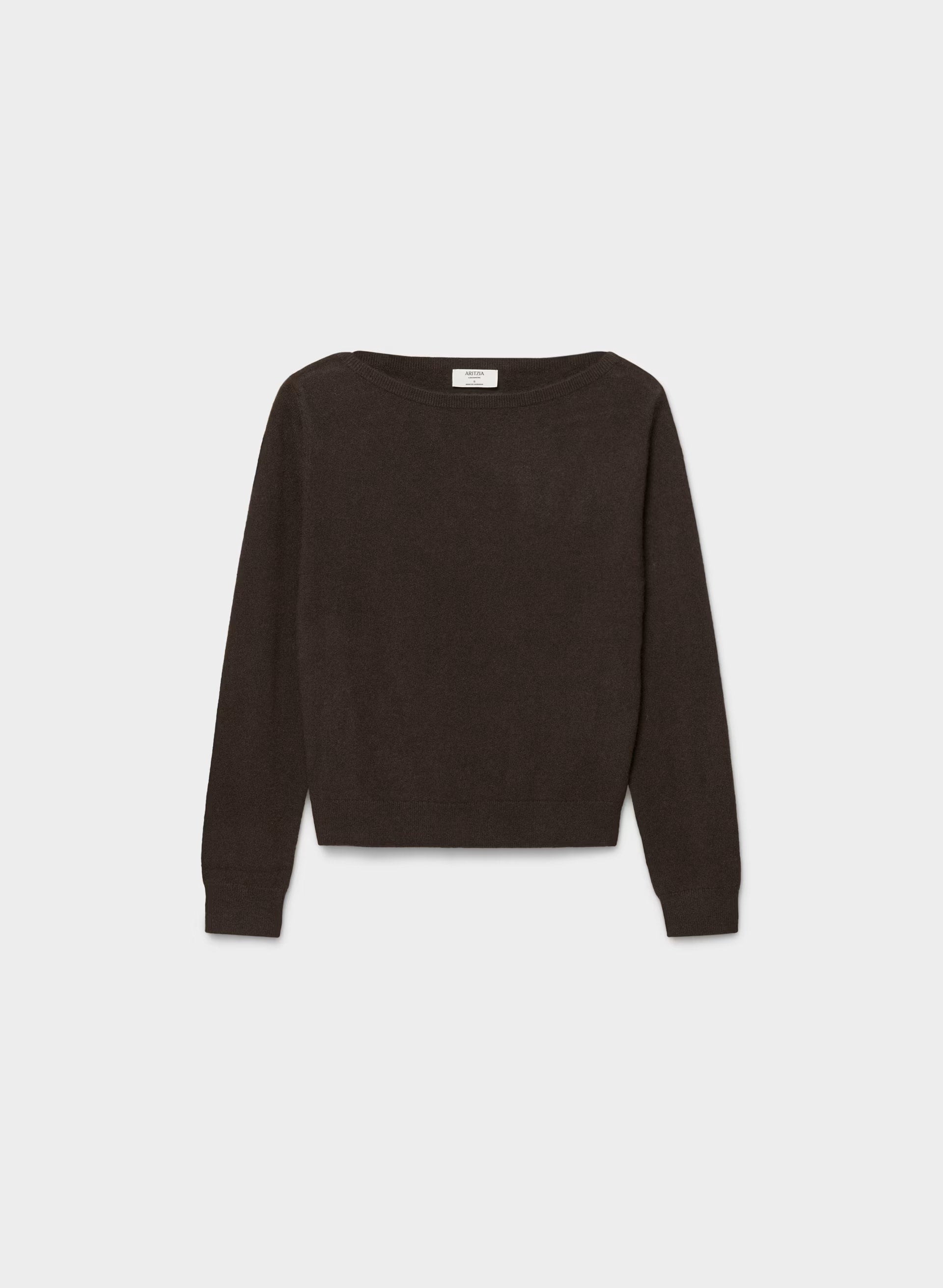 Bare Cashmere Magnific Sweater - CACAO NIB BROWN