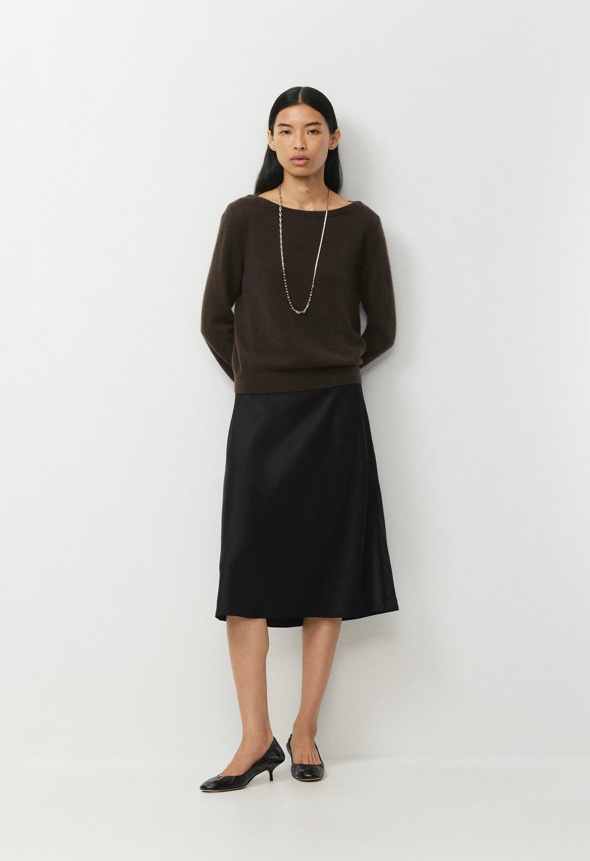 Bare Cashmere Magnific Sweater - CACAO NIB BROWN