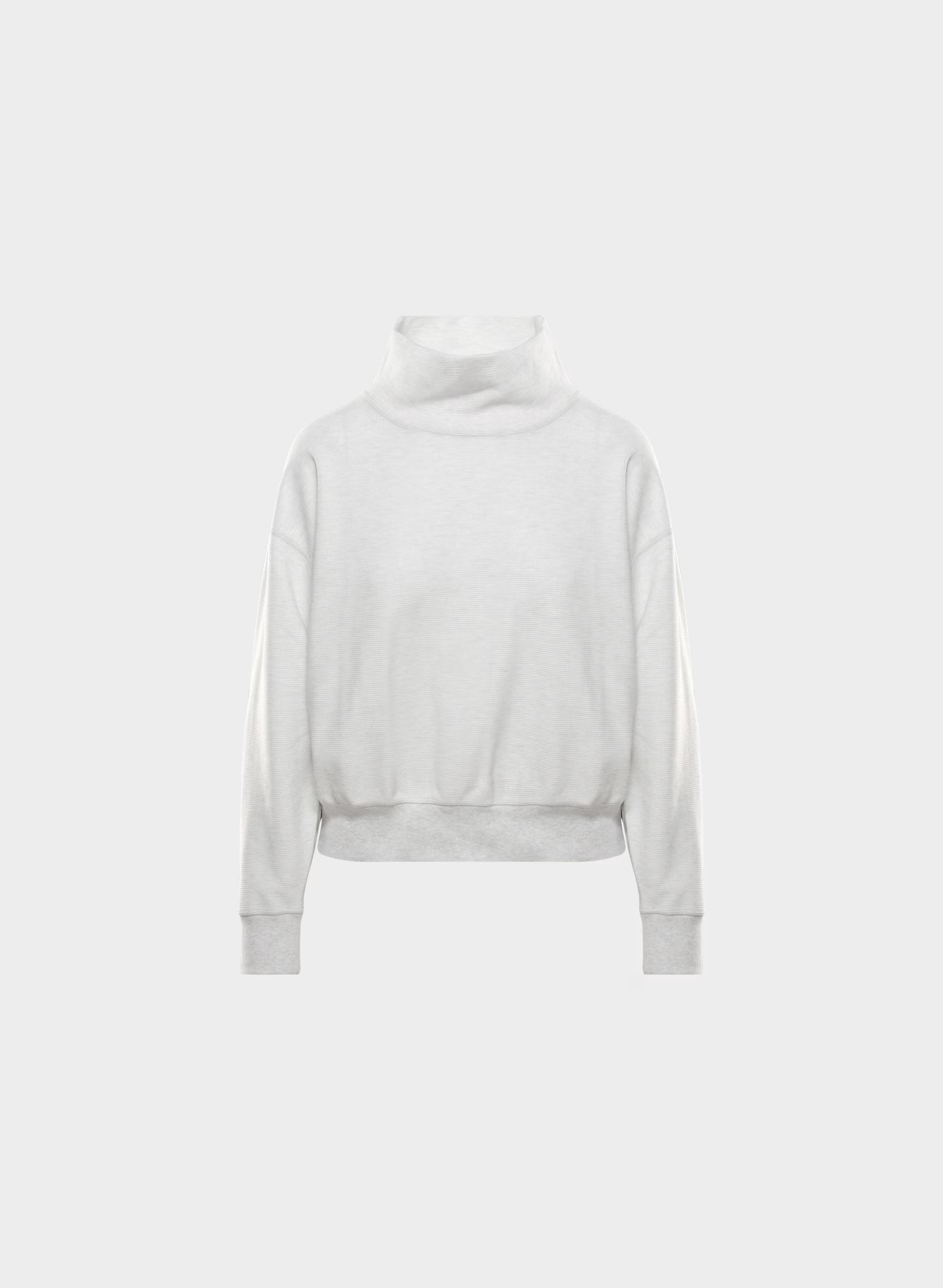 Wafflex Recuperate Funnel Neck - HEATHER CLOUD WHITE