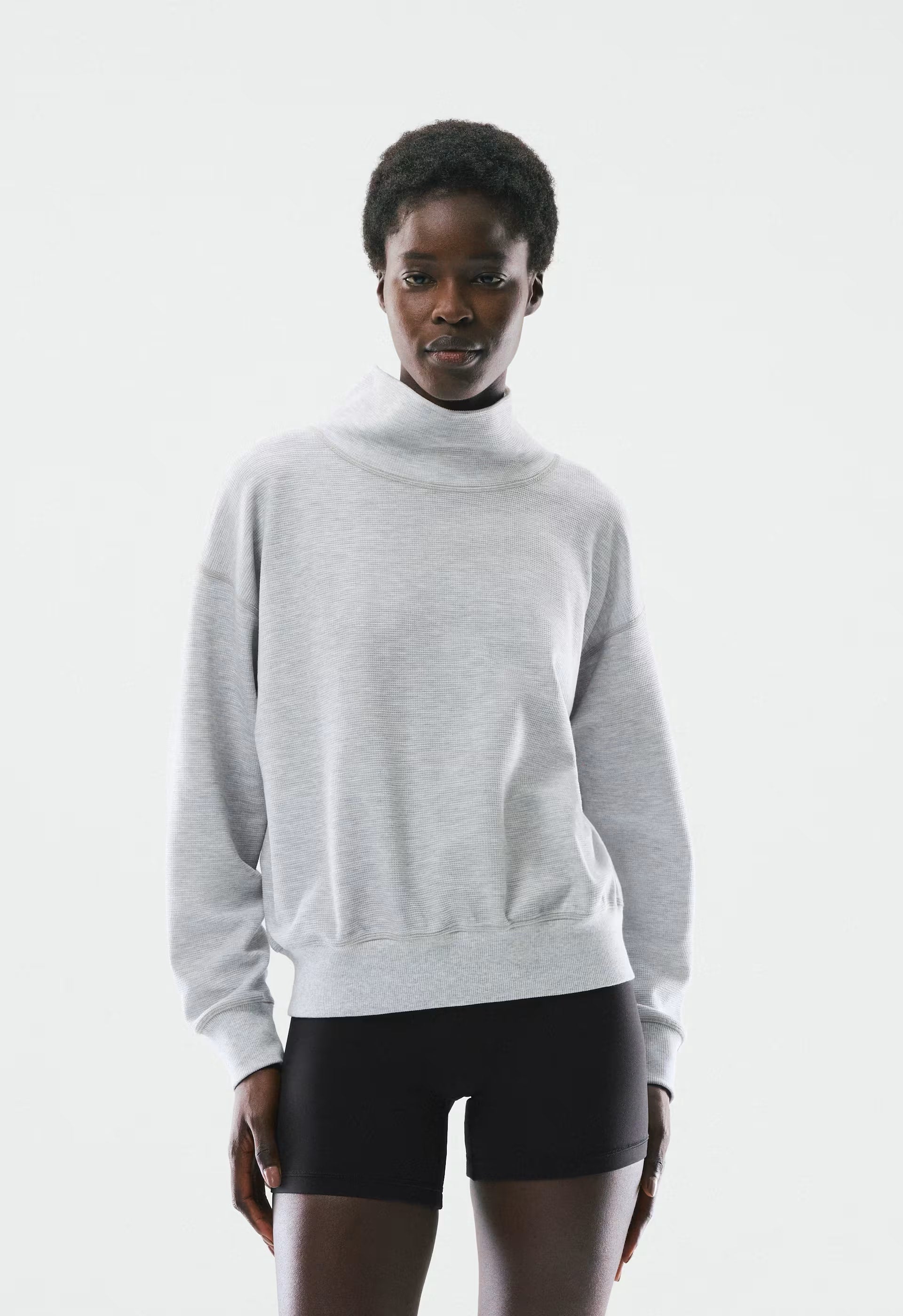 Wafflex Recuperate Funnel Neck - HEATHER CHROME