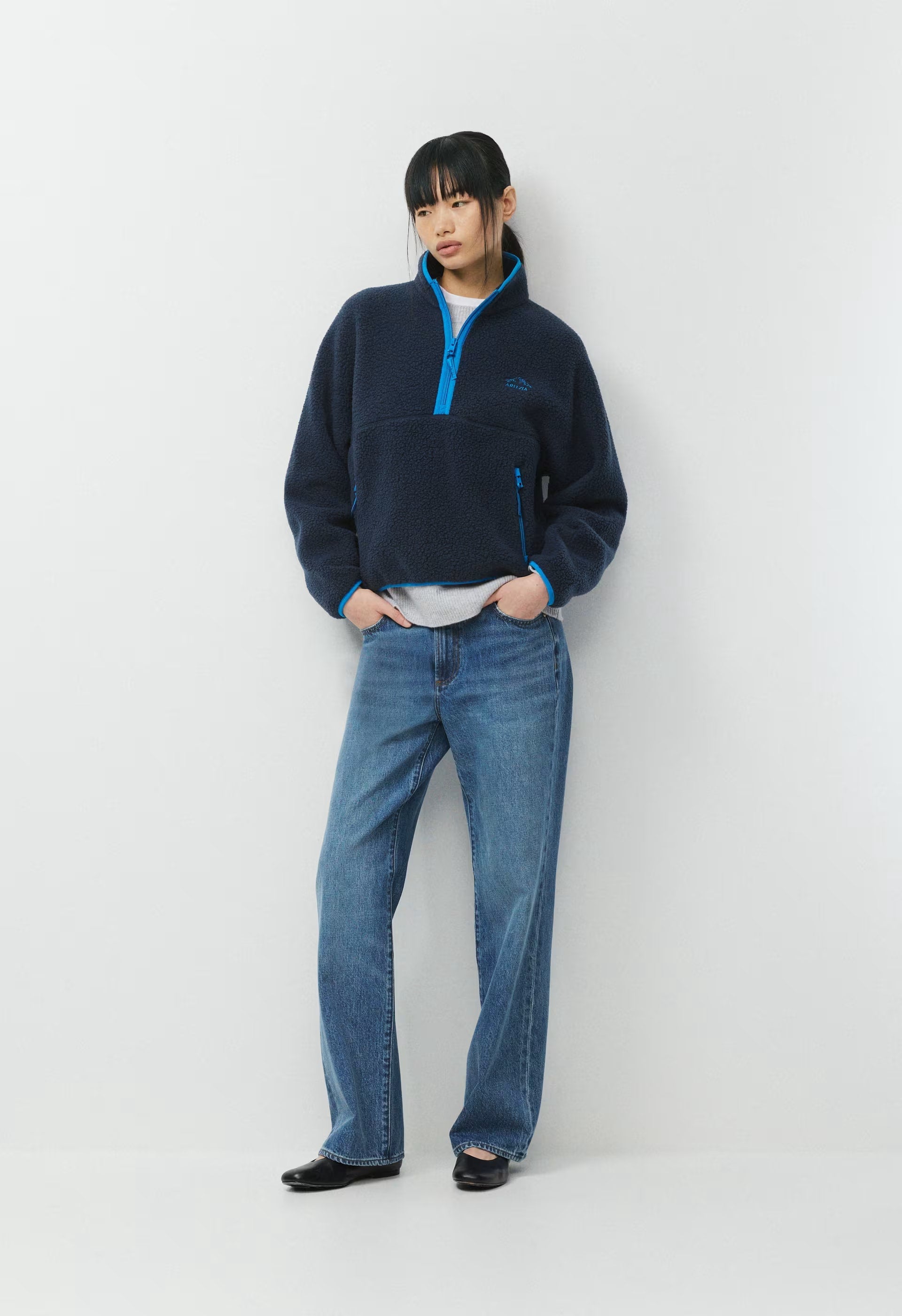 Polartec® Thermal Pro™ Highlands Mockneck - ADMIRAL/ LAZULI BLUE