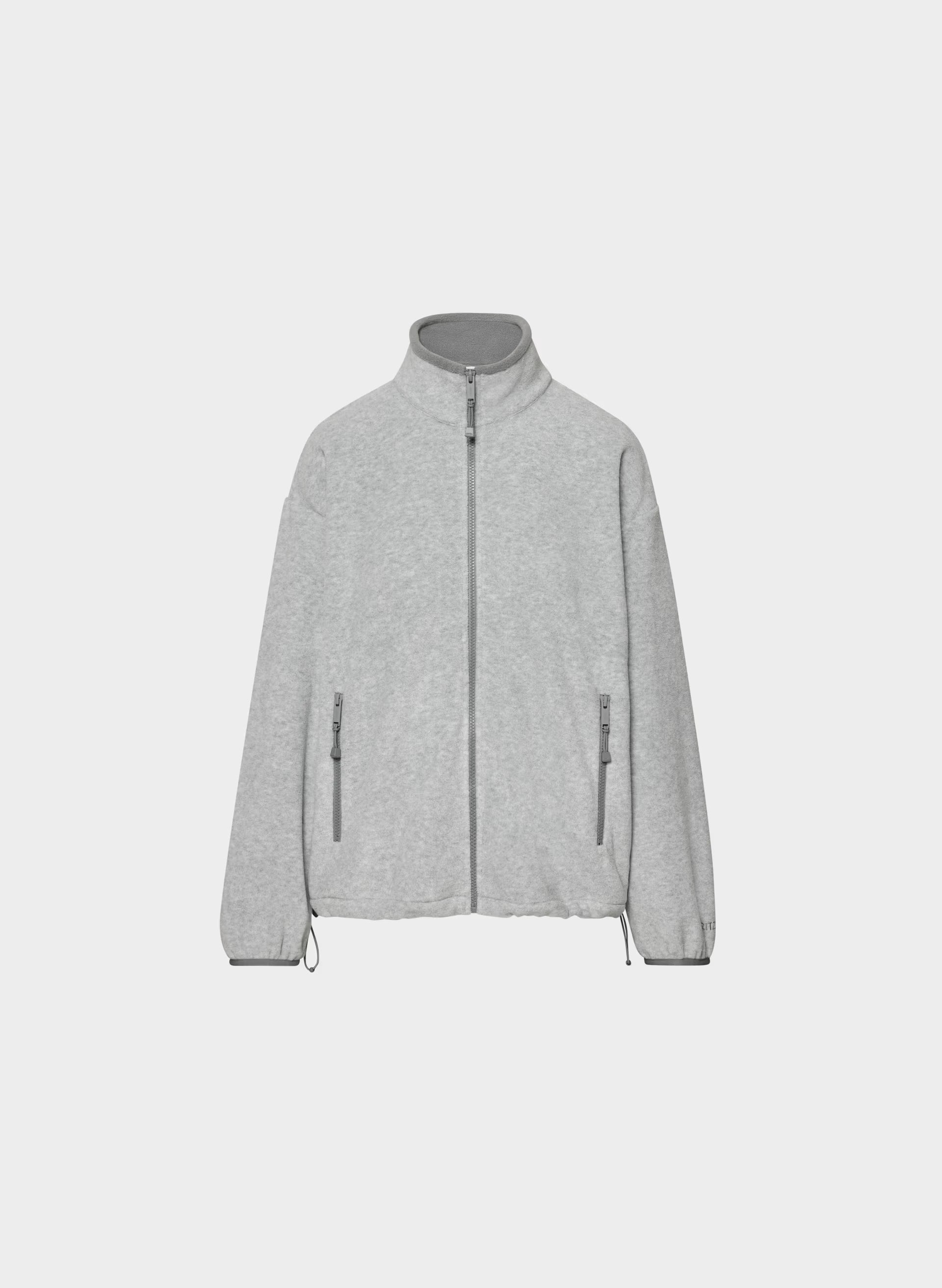 Outlook Zip Mockneck - Bigfoot Fleece - HEATHER DOVER GREY