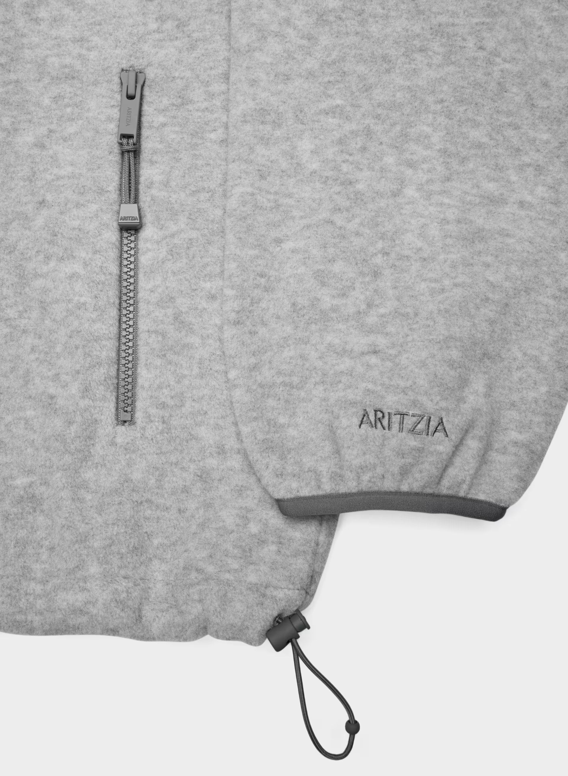 Outlook Zip Mockneck - Bigfoot Fleece - HEATHER DOVER GREY