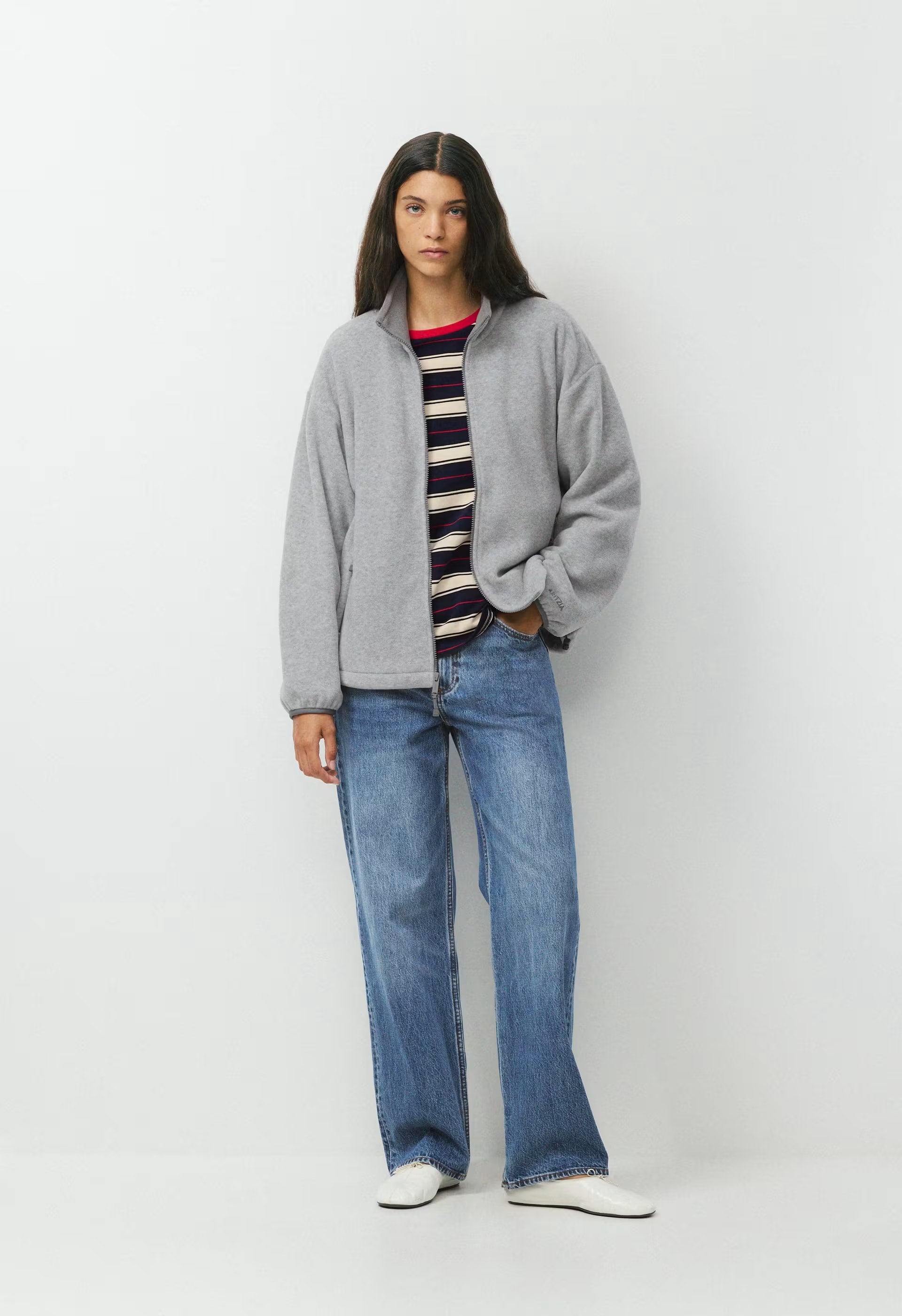 Outlook Zip Mockneck - Bigfoot Fleece - HEATHER DOVER GREY