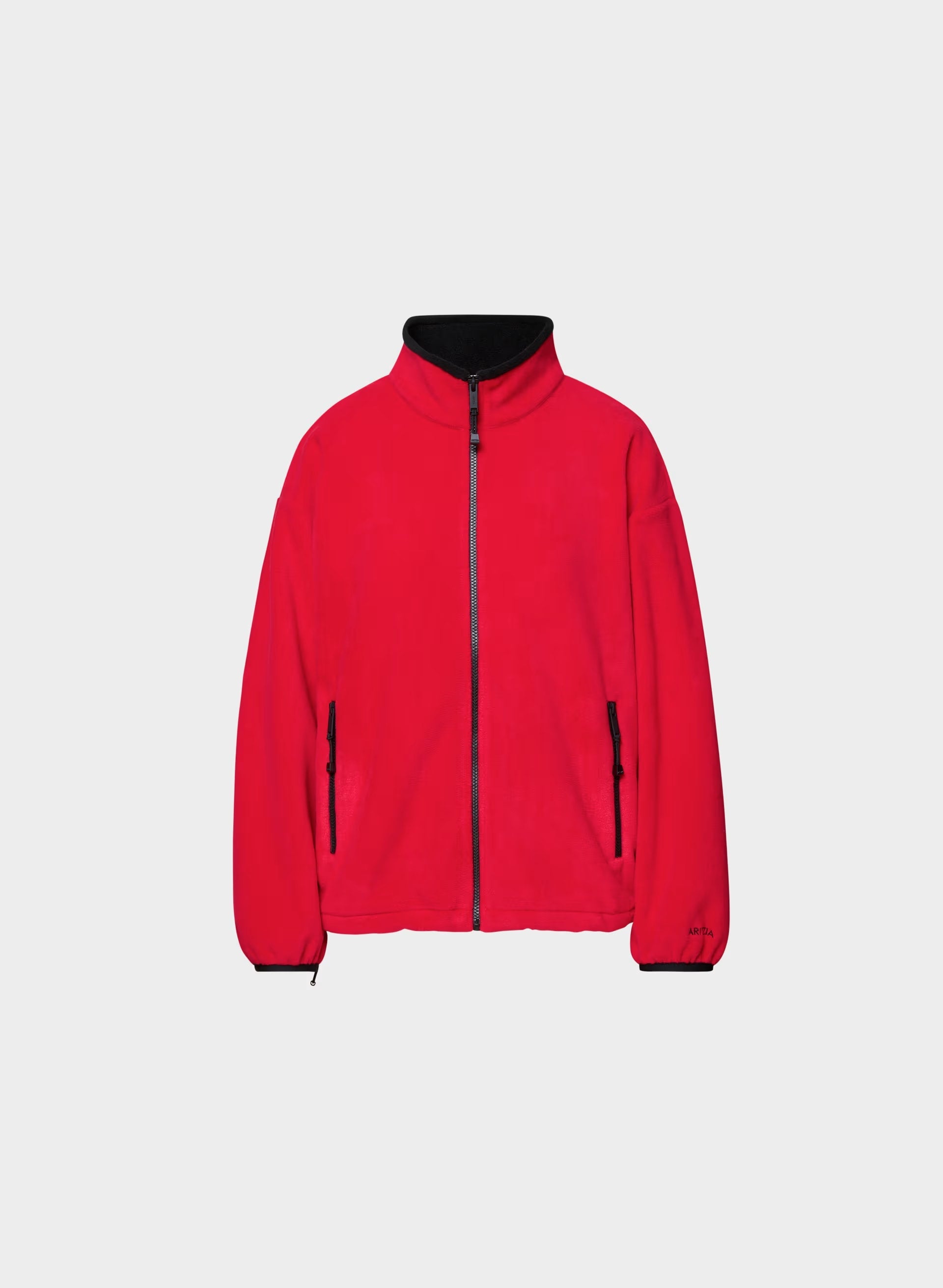Outlook Zip Mockneck - Bigfoot Fleece - FLASHING RED