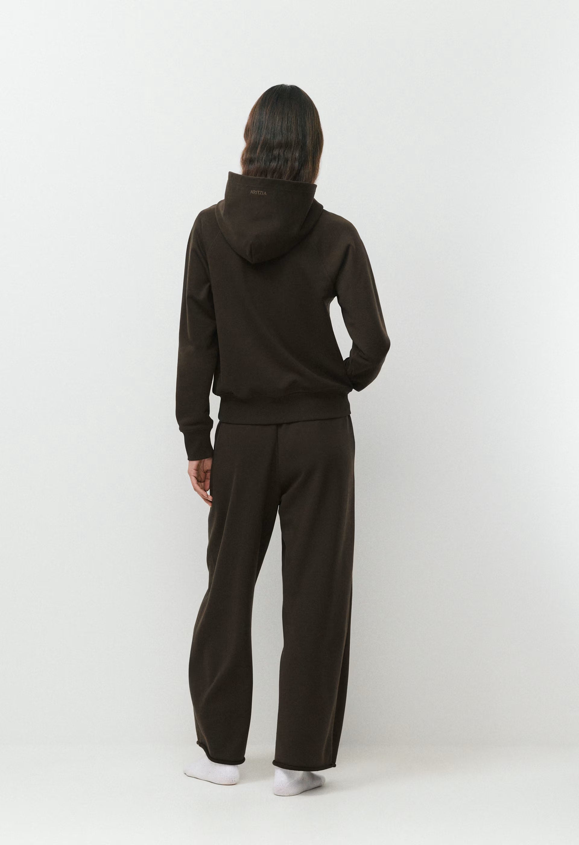 Terry Sweatfleece Perfect Raglan Hoodie - CACAO NIB BROWN