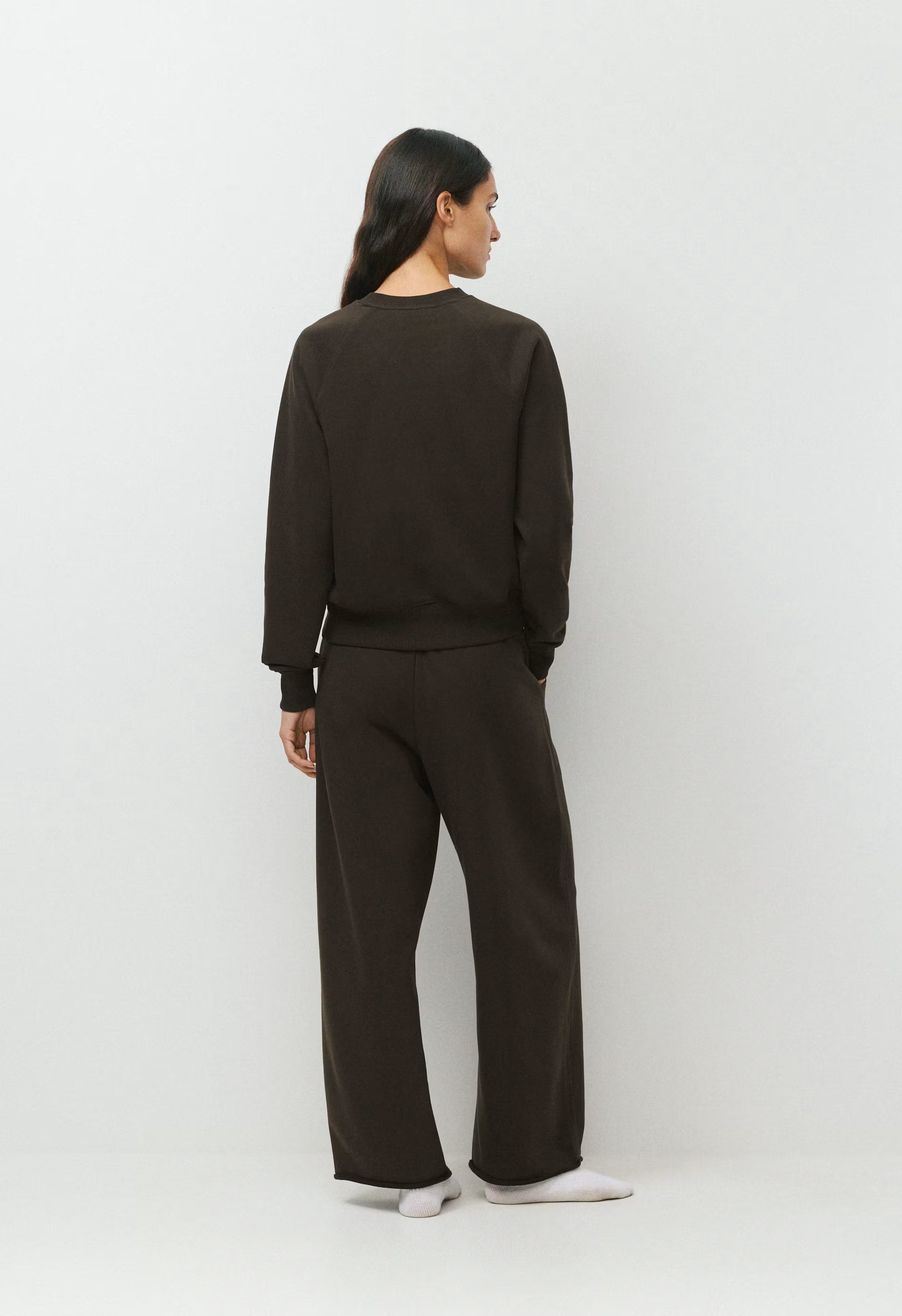 Terry Sweatfleece Perfect Raglan Sweatshirt - CACAO NIB BROWN