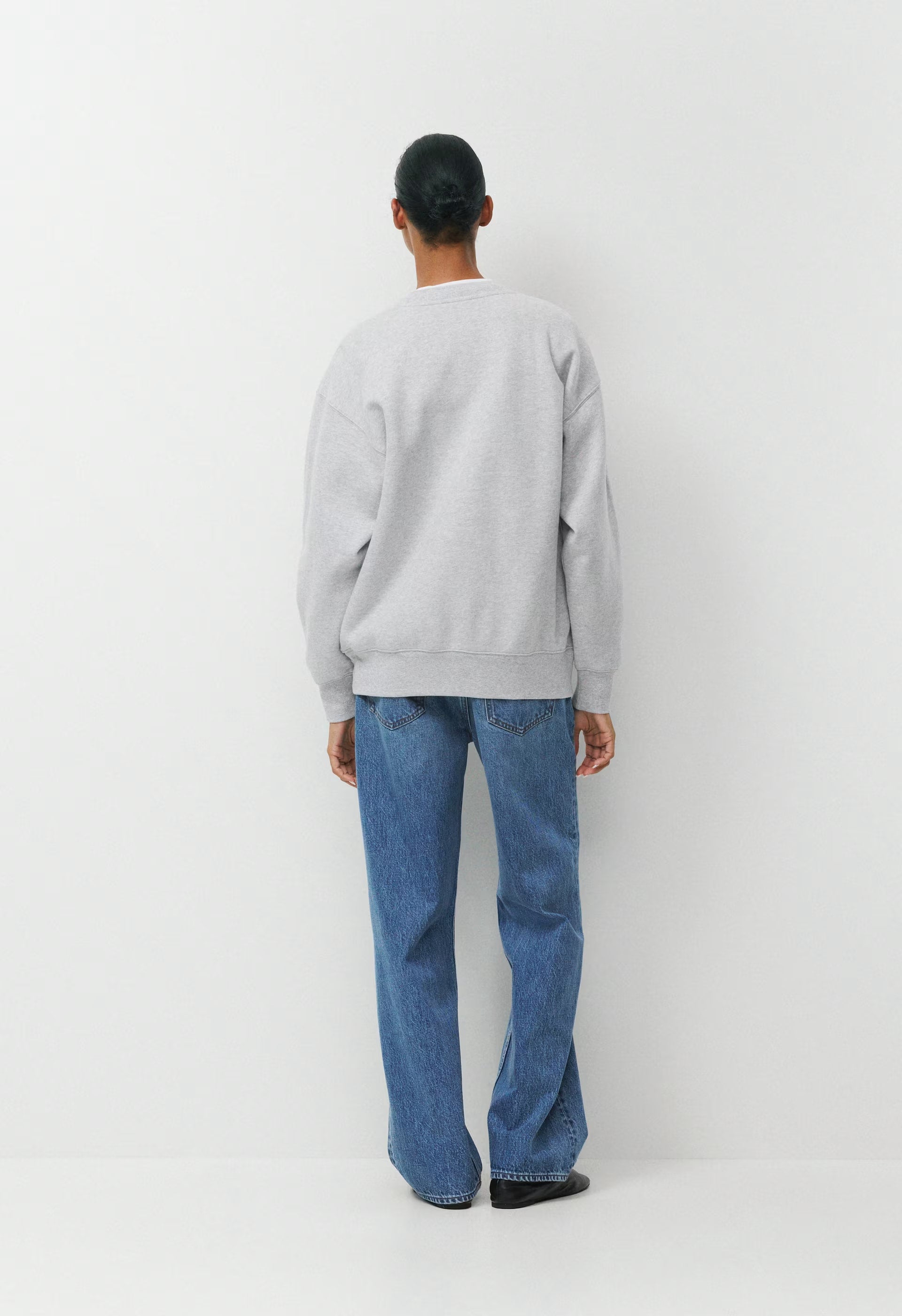Cozy Sweatfleece Boyfriend Crew Sweatshirt - H CHROME/ ADMIRAL