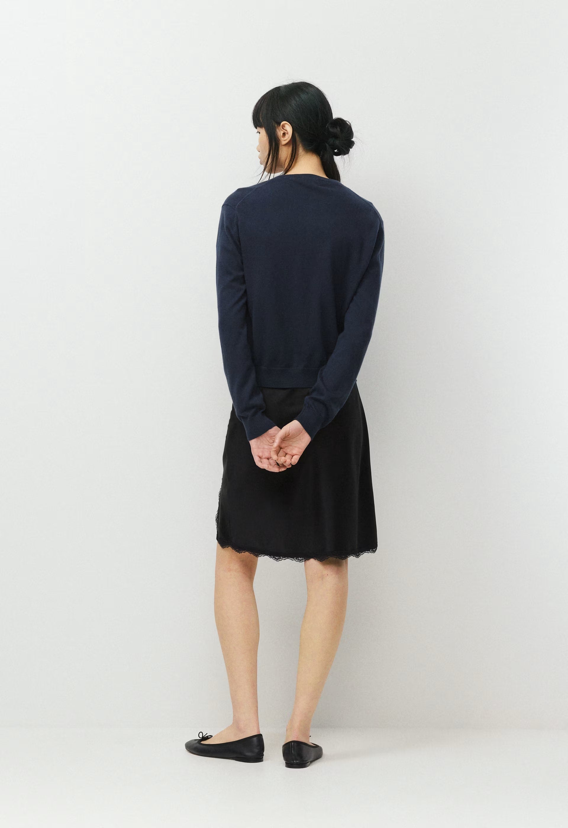 Cotton Charm™ Noteworthy Icon Cardigan - ADMIRAL NAVY/ LUNA
