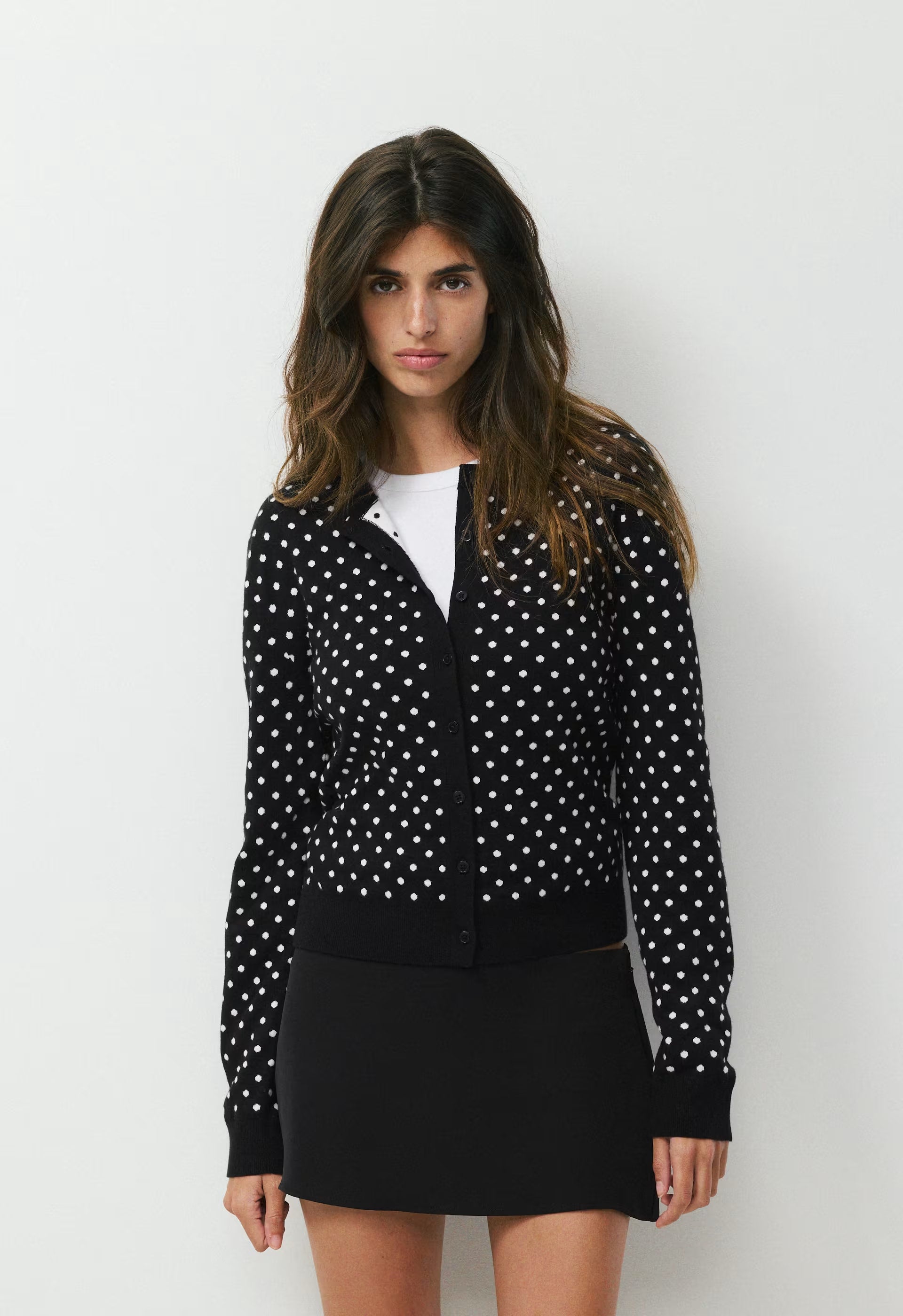 Noteworthy Cardigan - BLACK/WHITE