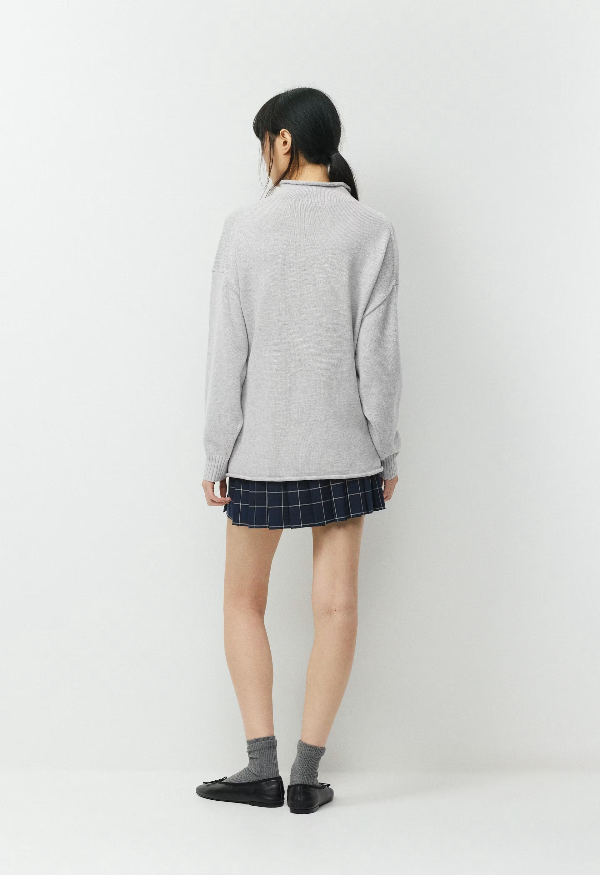 Cotton Charm™ Keepsake Mockneck - HEATHER CHROME
