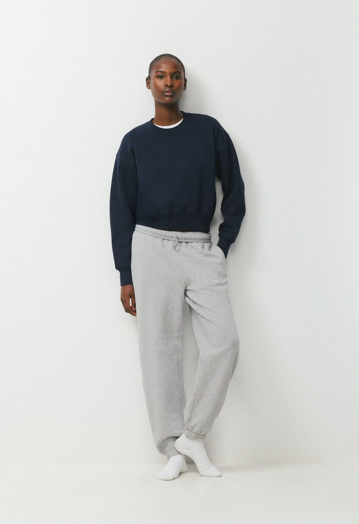 Cozy Sweatfleece Boyfriend Boxy Sweatshirt - ADMIRAL NAVY