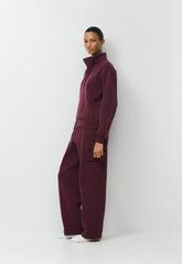 Cozy Sweatfleece Perfect 1/2 Zip - GALA PLUM