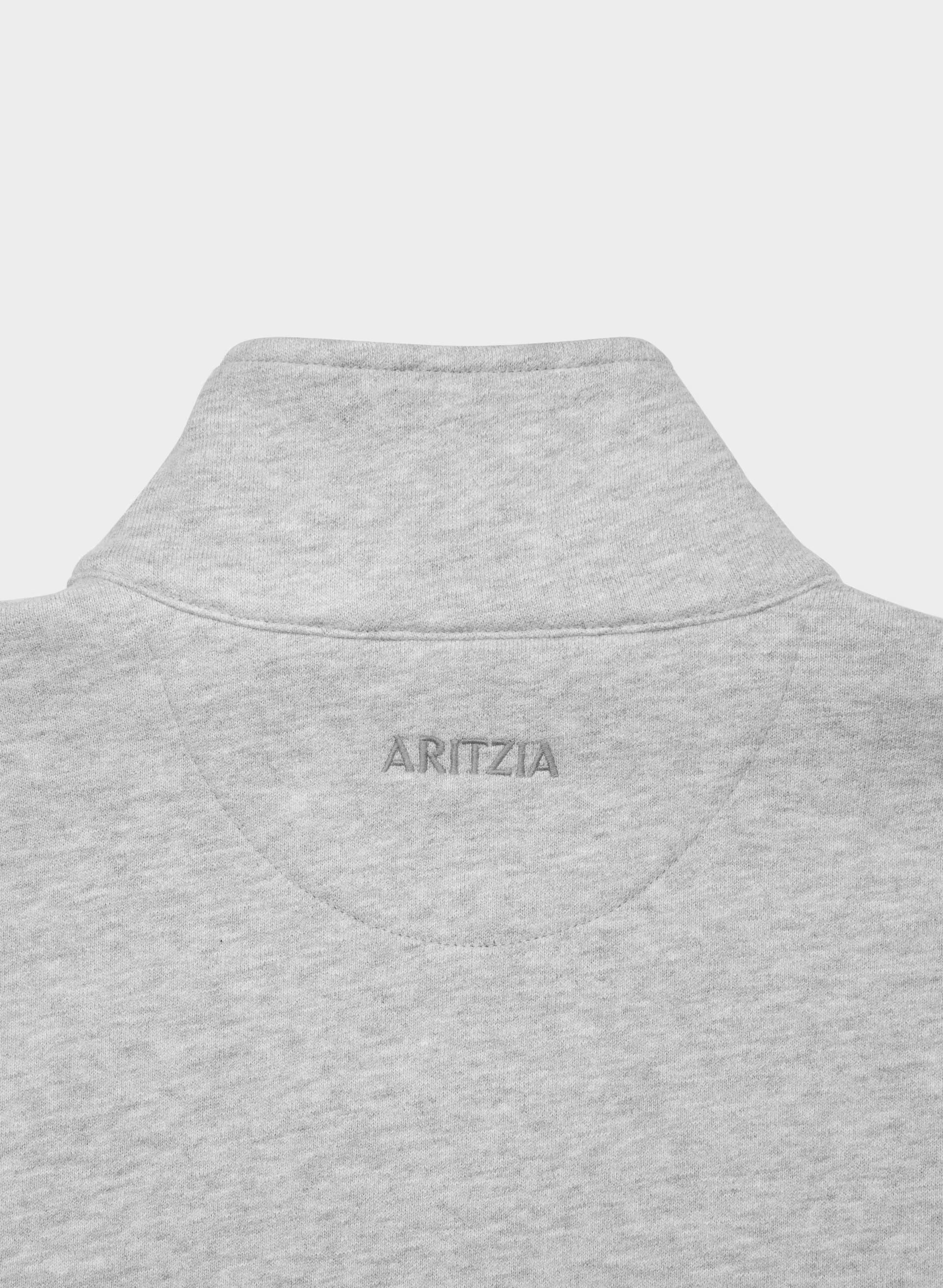 Cozy Sweatfleece Perfect 1/2 Zip - HEATHER CHROME