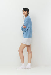 Fairground Cardigan - MARL LAZULI BLUE/WHITE