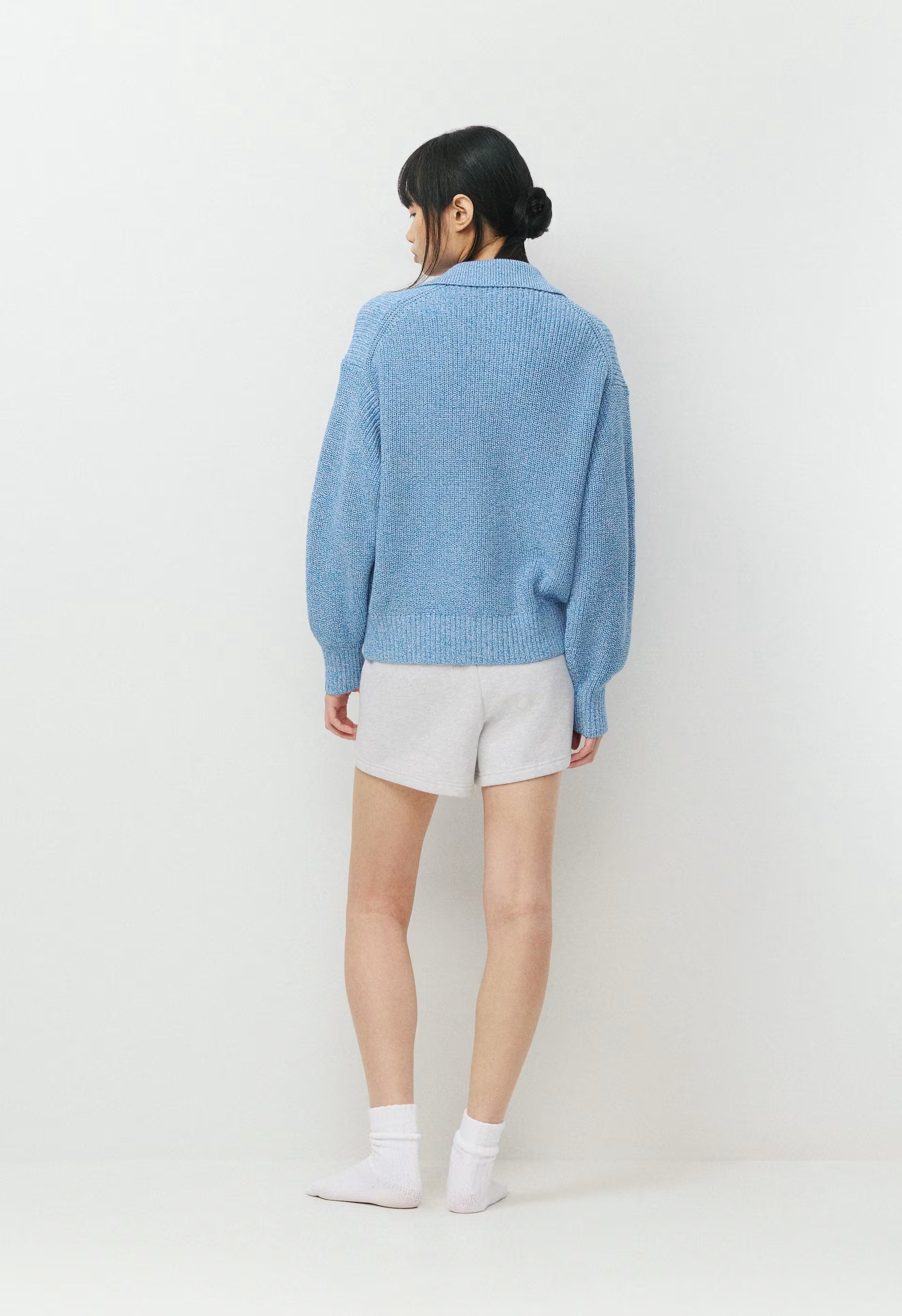 Fairground Cardigan - MARL LAZULI BLUE/WHITE