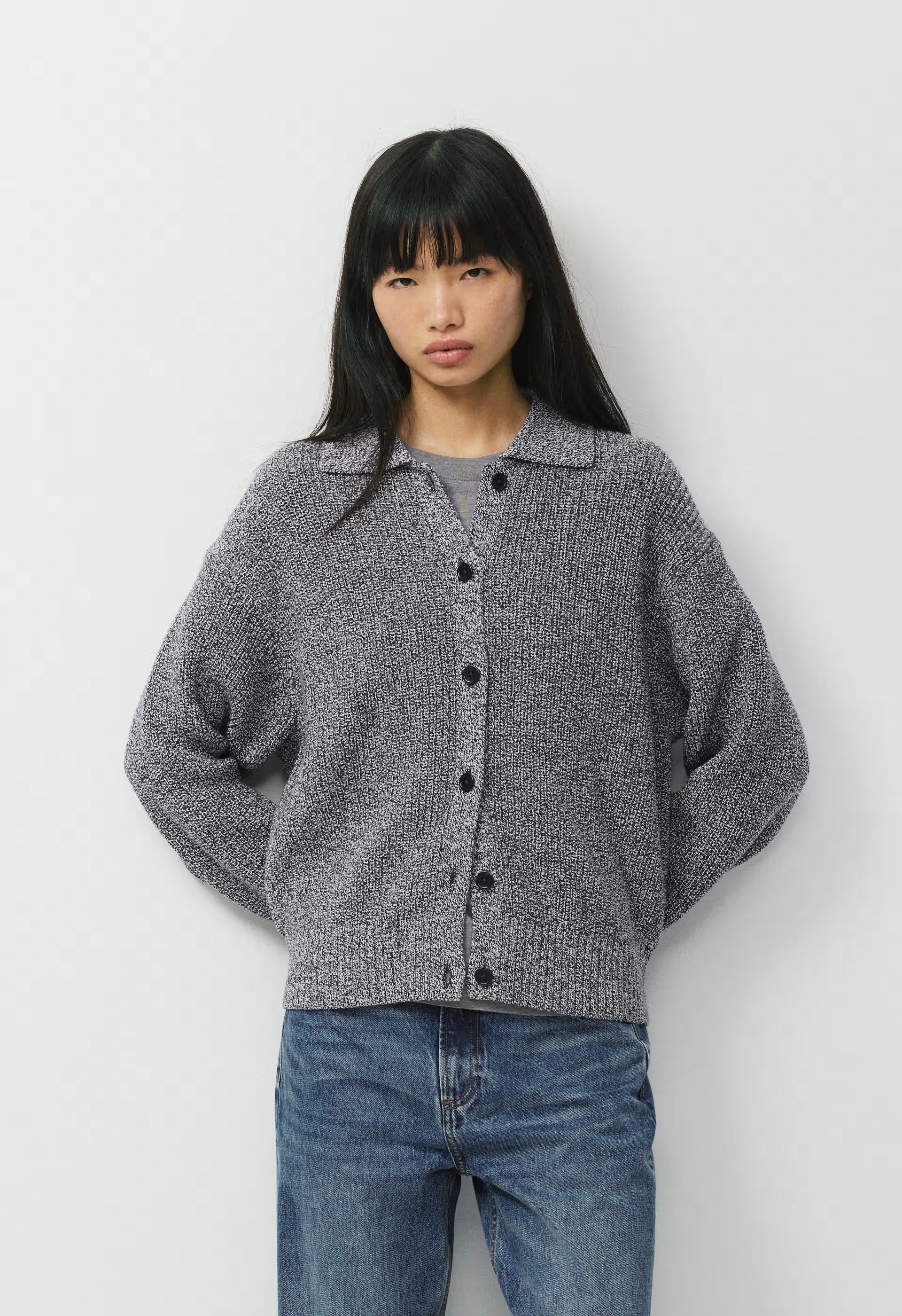 Fairground Cardigan - MARL ADMIRAL/WHITE
