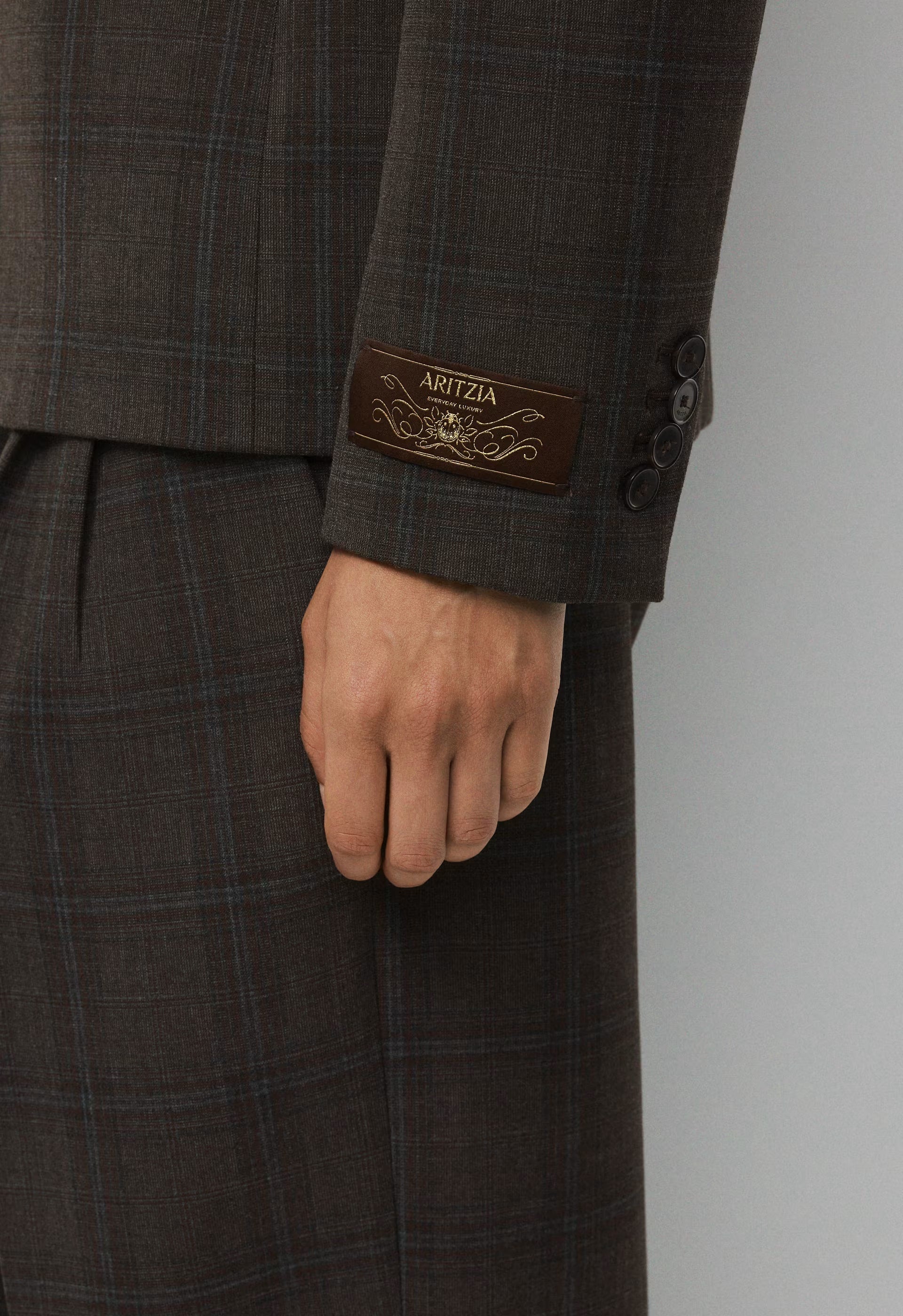 Standout Blazer - Eversential™ - CACAO NIB BRWN/GREY
