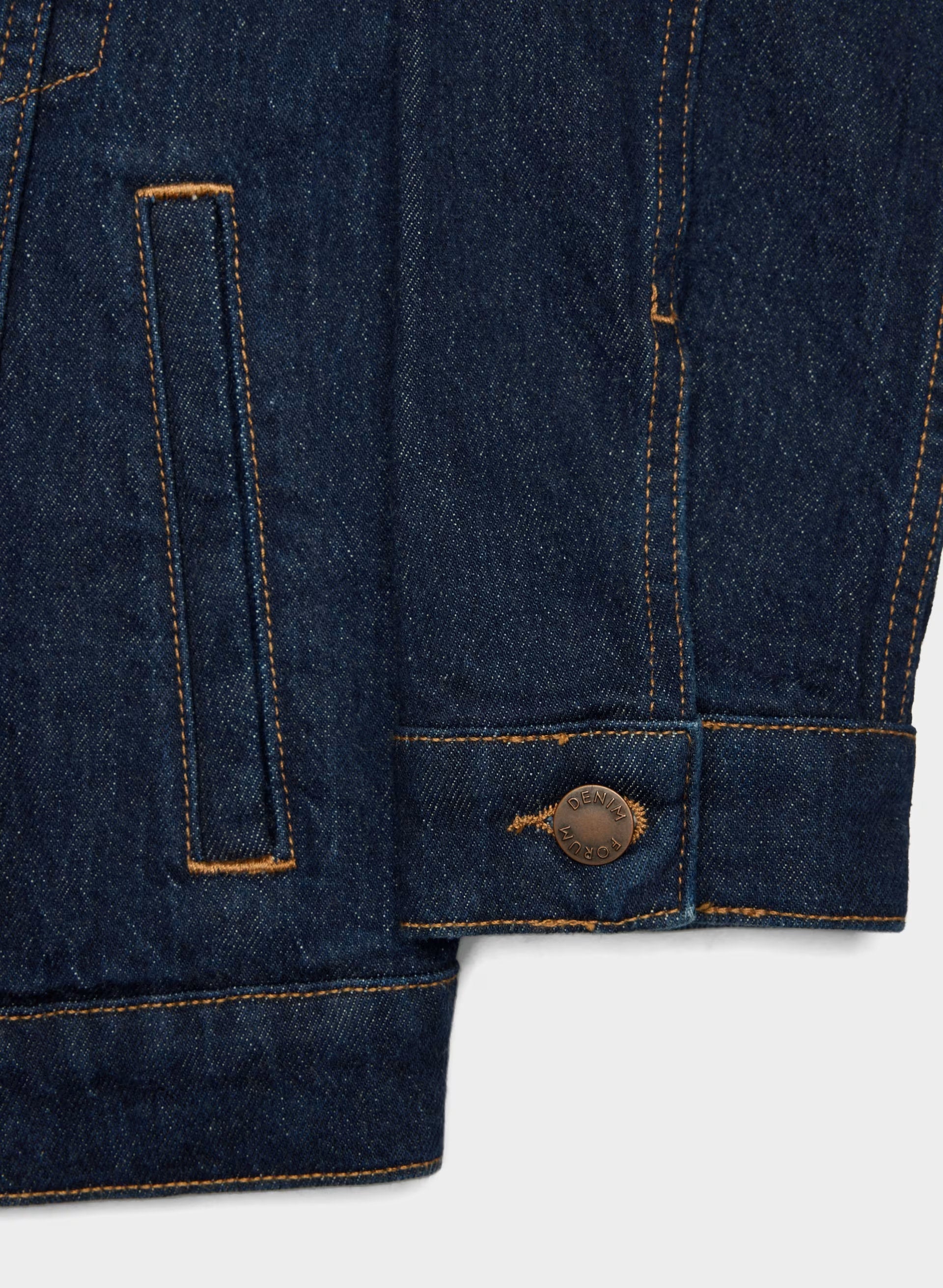 Denim Forum Toni Shrunken Denim Jacket - NO-STRESS DARK BLUE