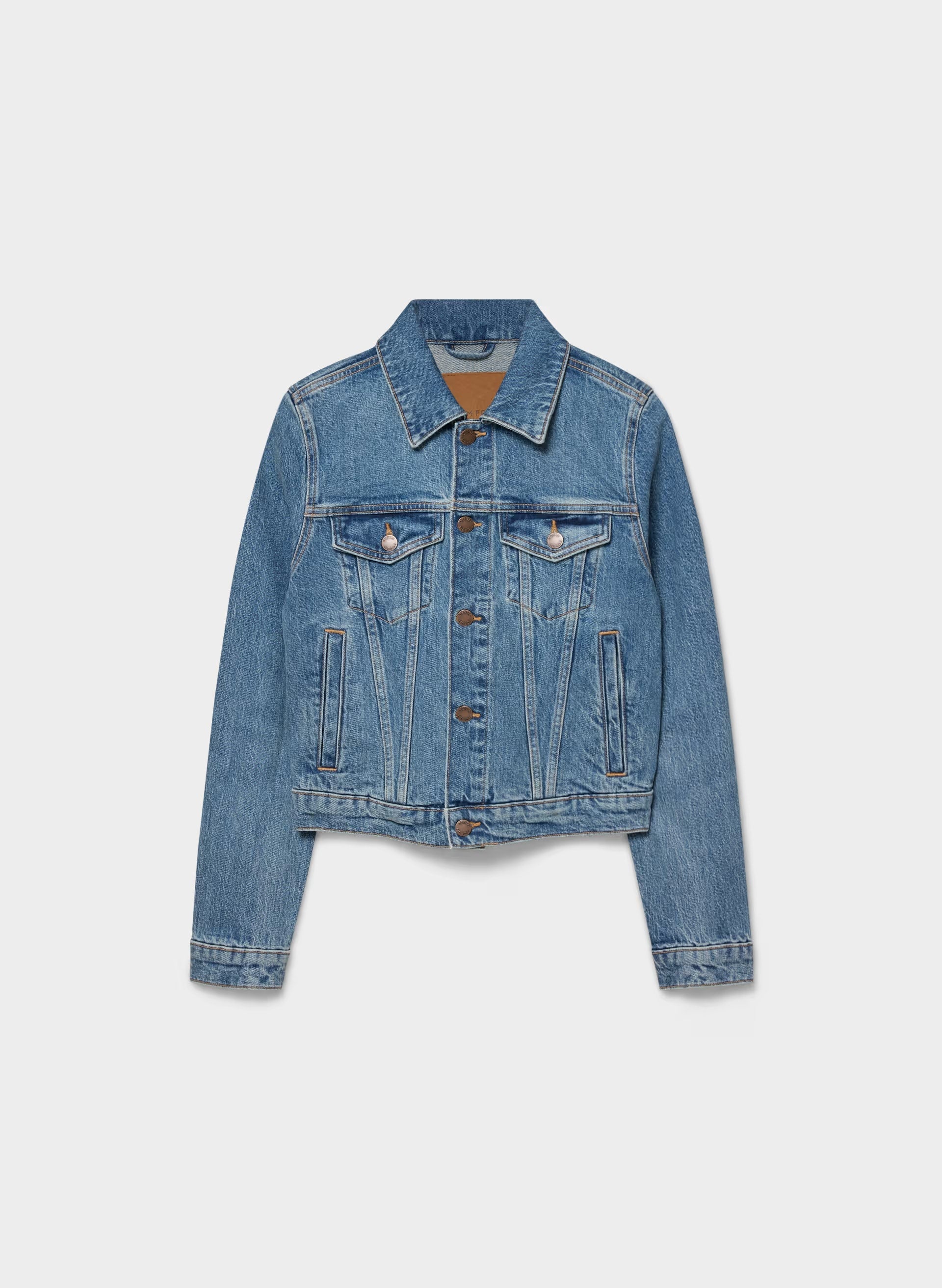Denim Forum Toni Shrunken Denim Jacket - VINTAGE MEDIUM BLUE