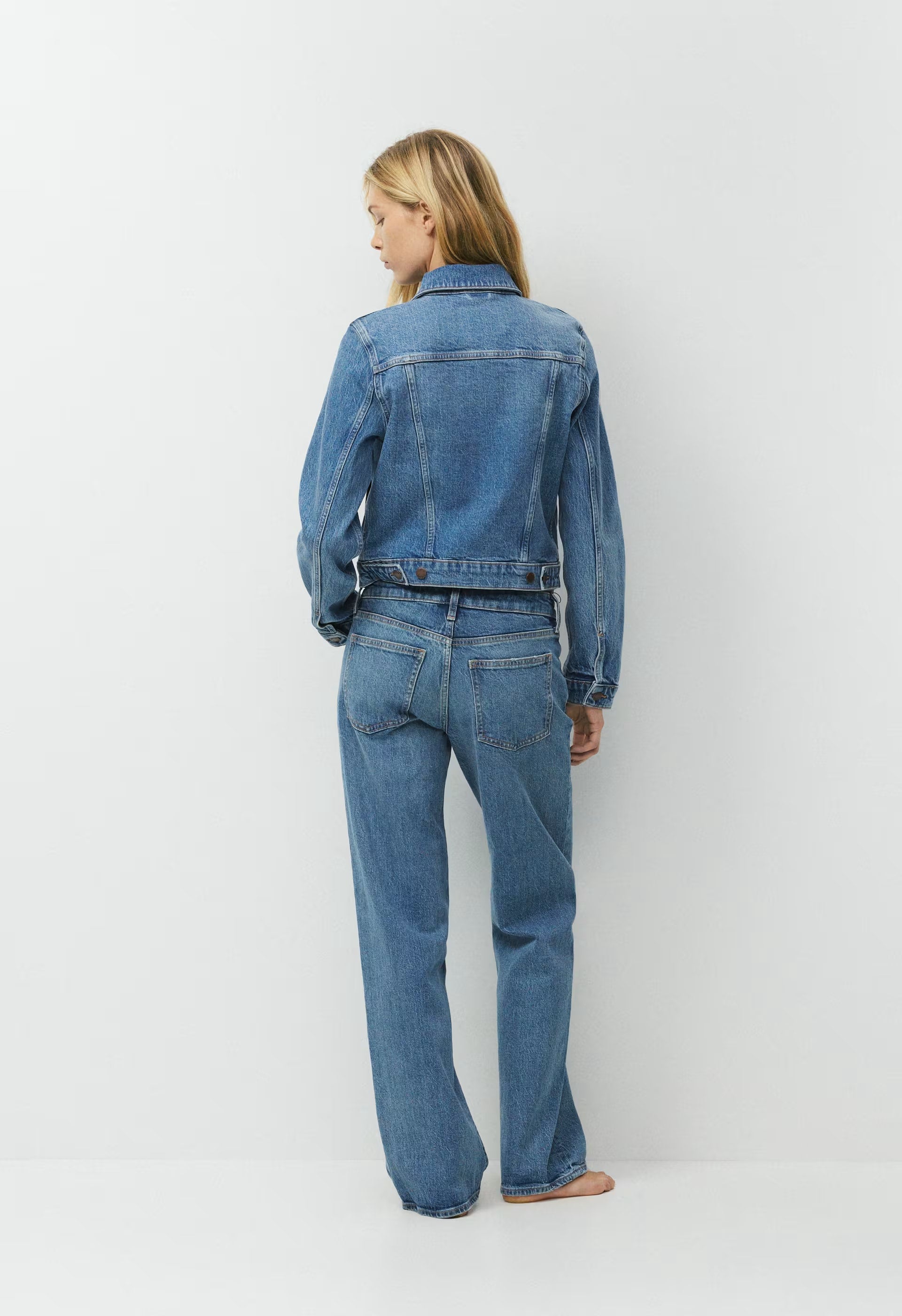 Denim Forum Toni Shrunken Denim Jacket - VINTAGE MEDIUM BLUE