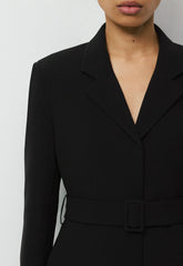 Brynn Blazer - Sway Crepe - BLACK