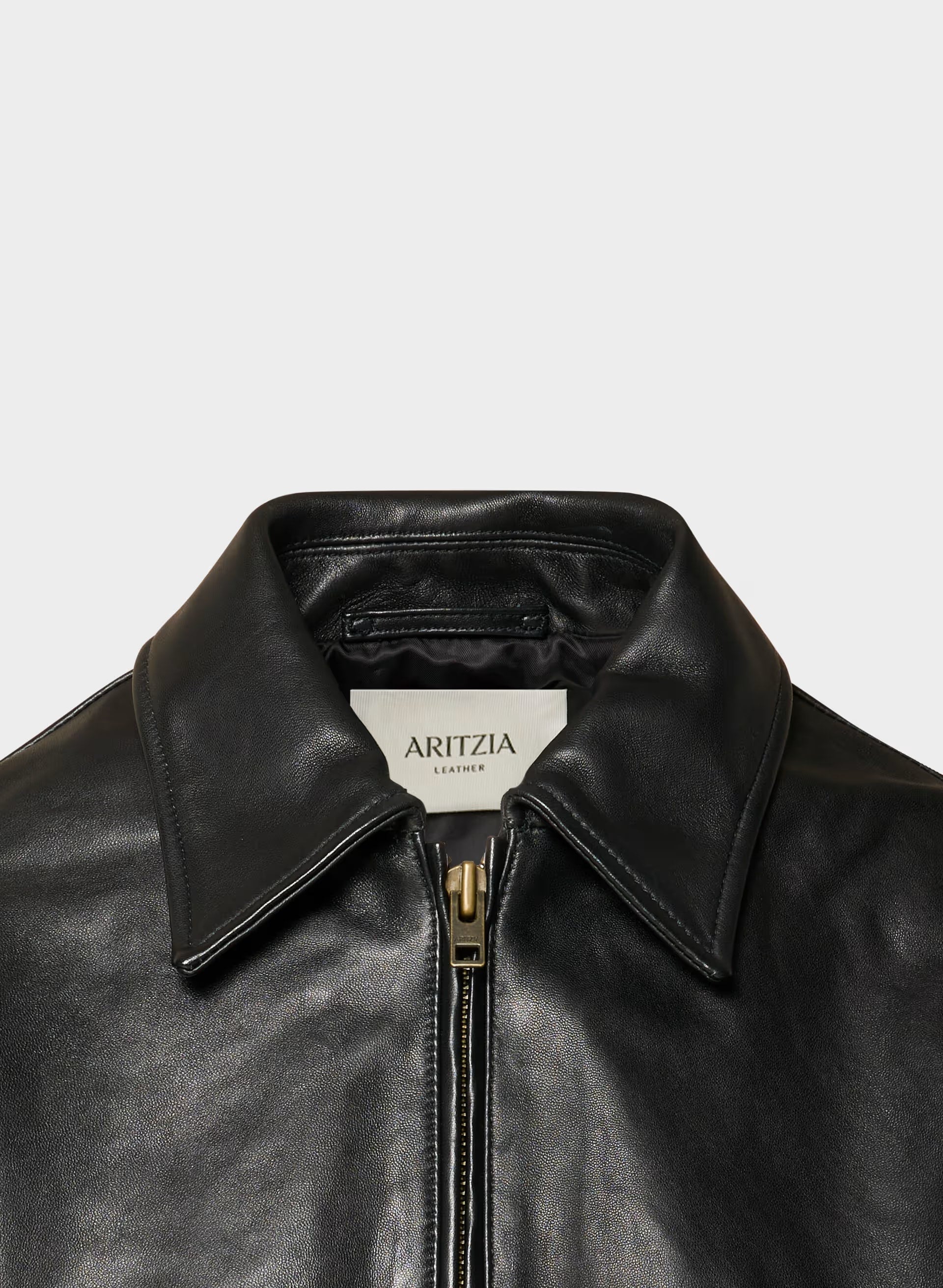 Jones Bomber - Leather - BLACK