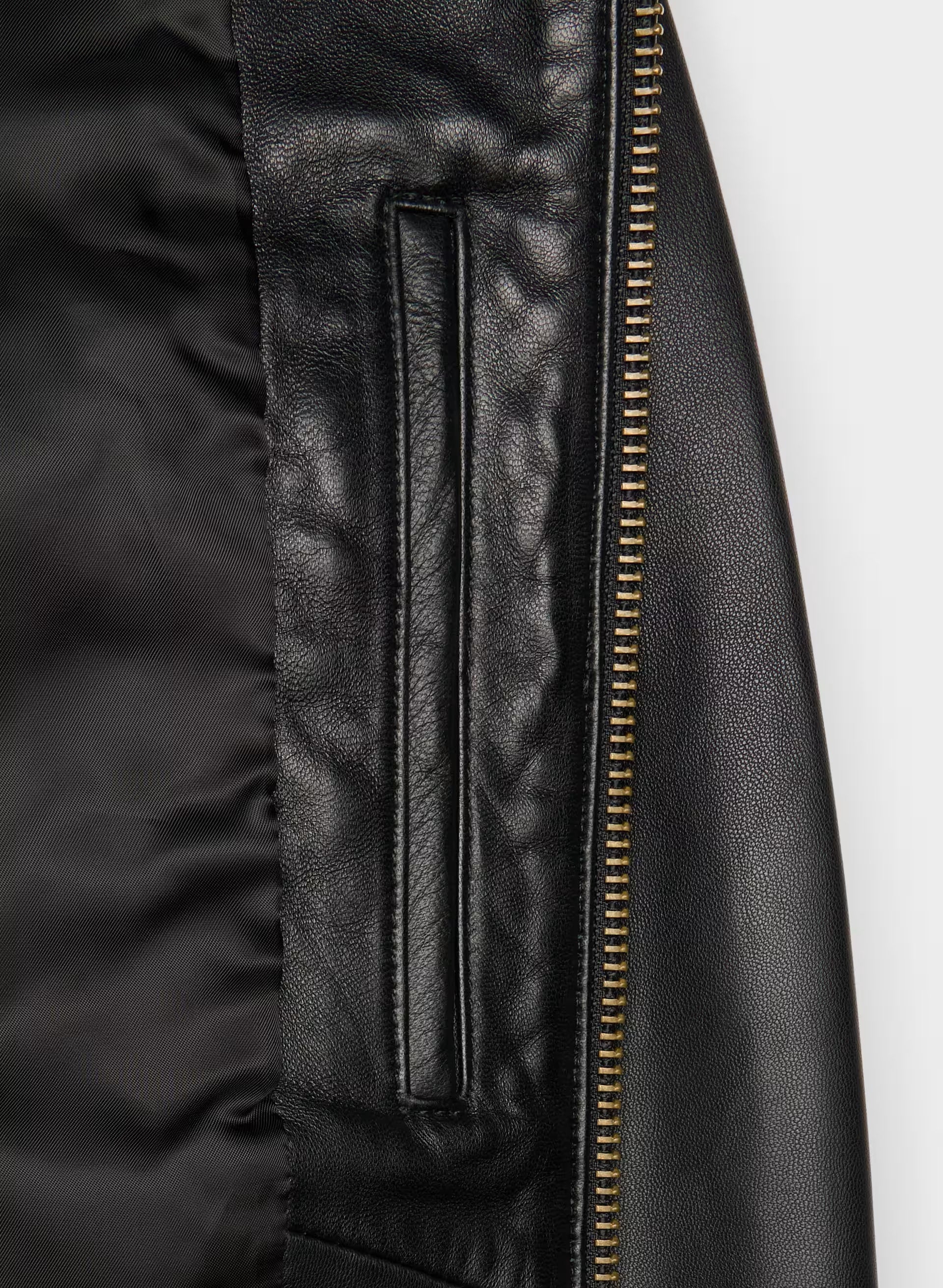 Jones Bomber - Leather - BLACK