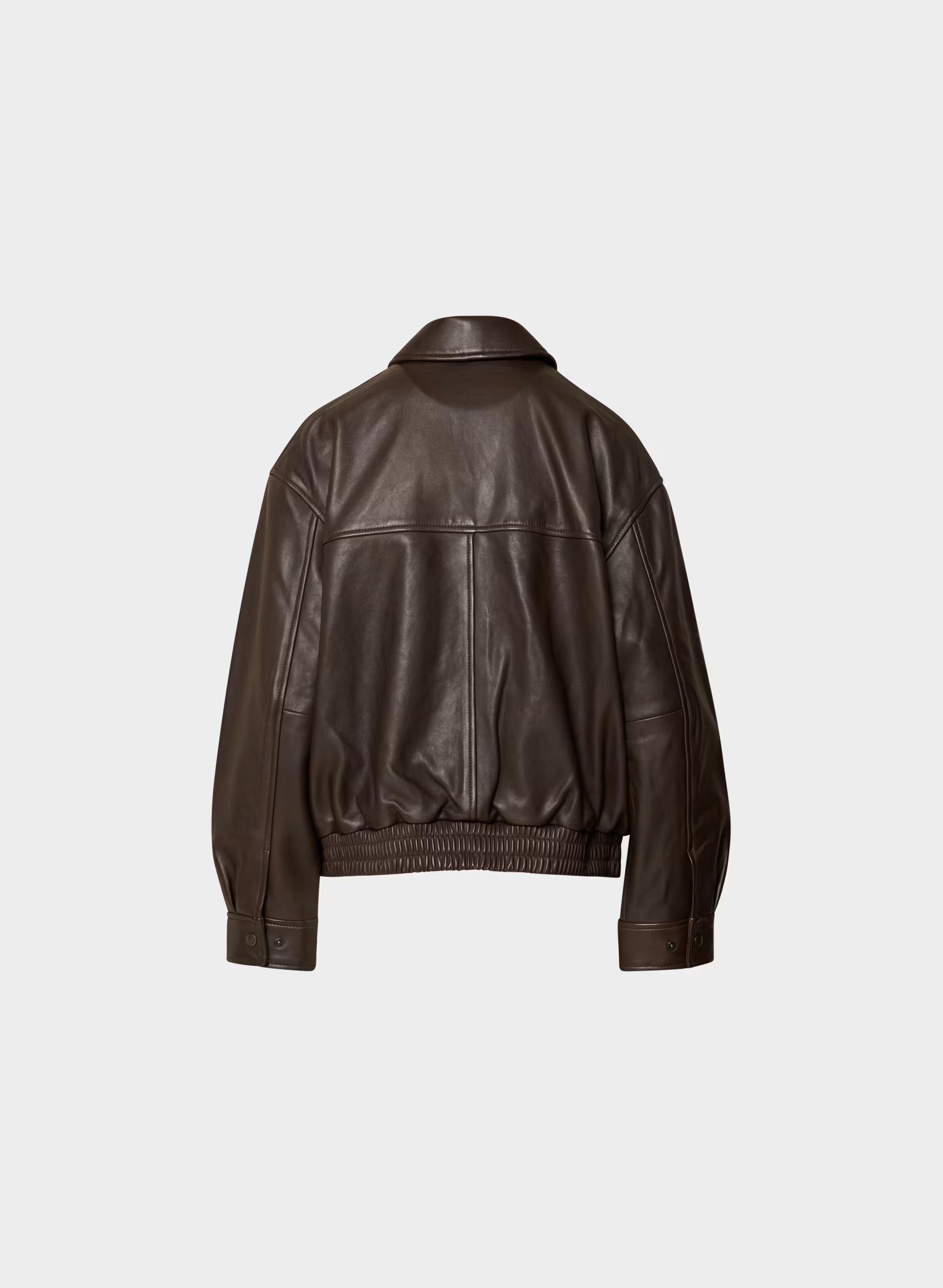 Jones Bomber - Leather - CACAO NIB BROWN