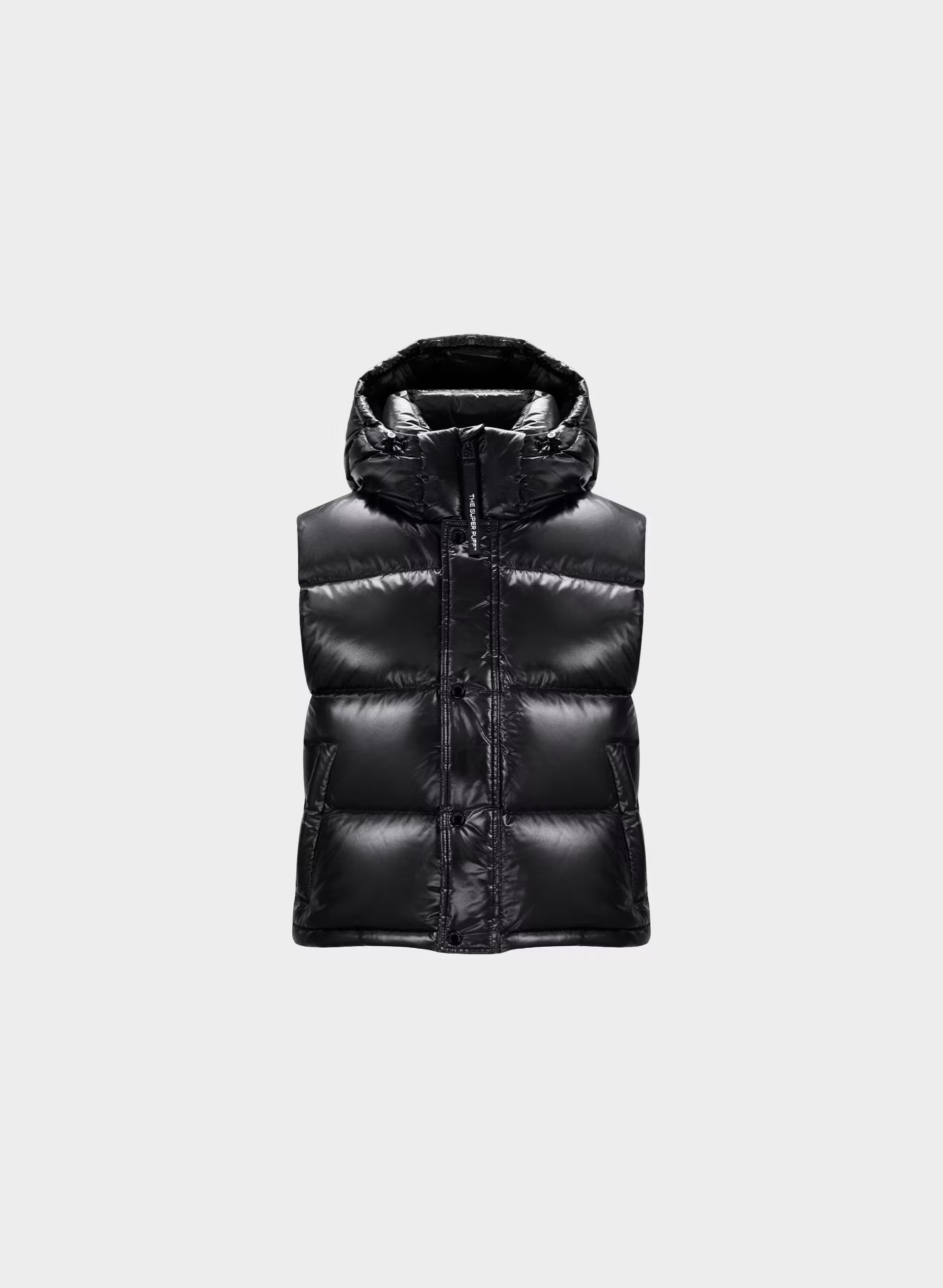 The Super Puff™ Shorty Vest - Hi-Gloss - BLACK