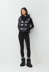 The Super Puff™ Shorty Vest - Hi-Gloss - BLACK