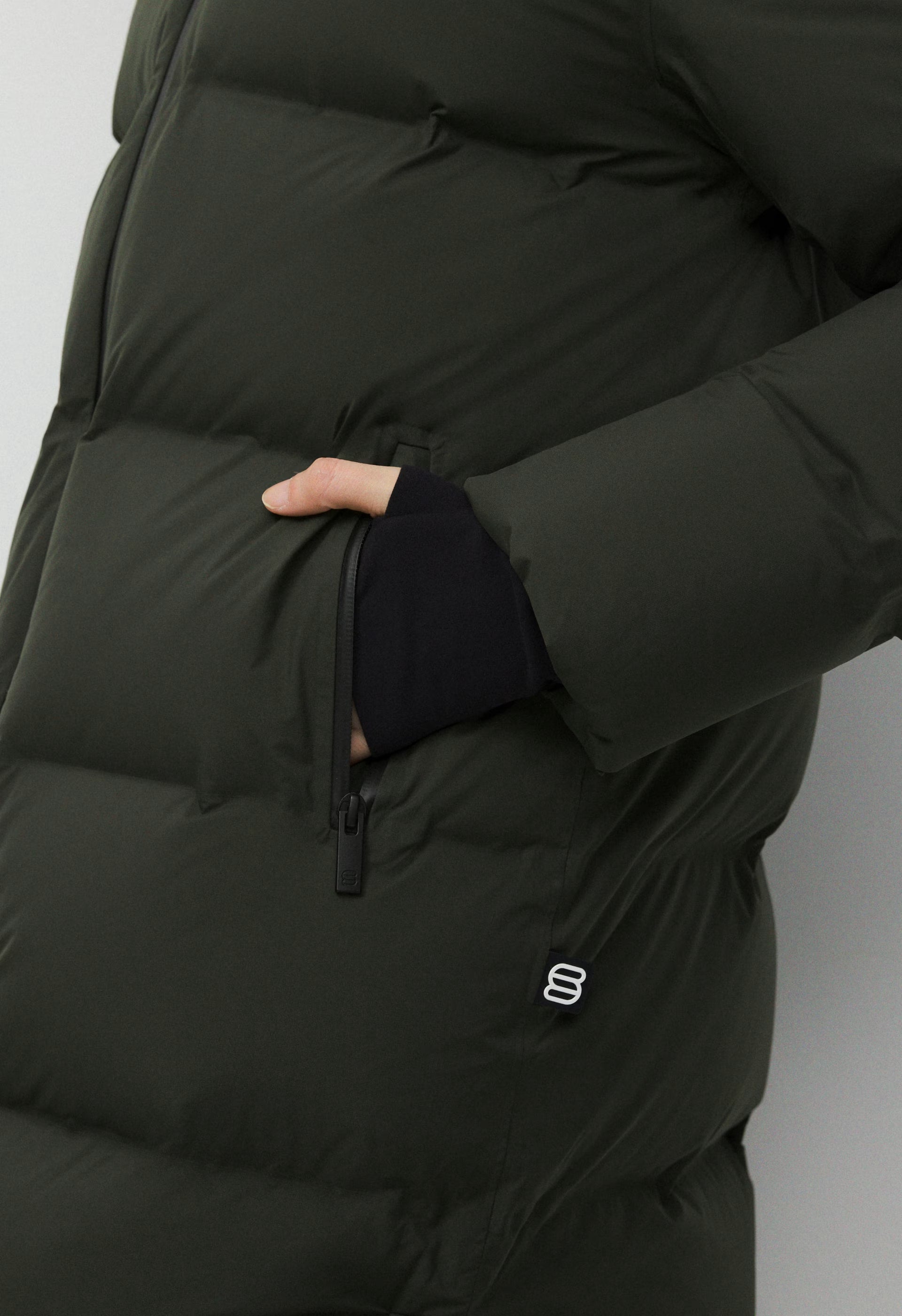 The Super Puff₂O™ Long - Rainstop™ - FLINT GREEN