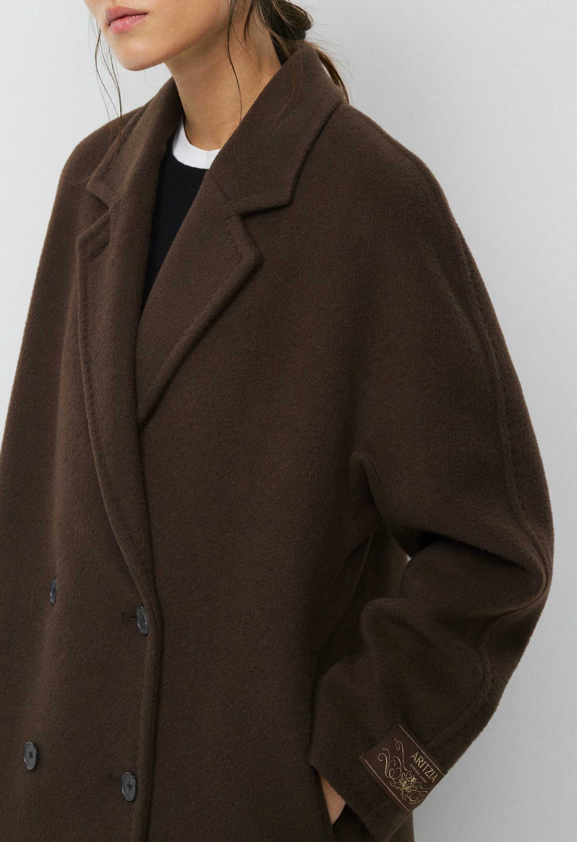 The Slouch™ Coat - (Re)Camel Wool - BLACK