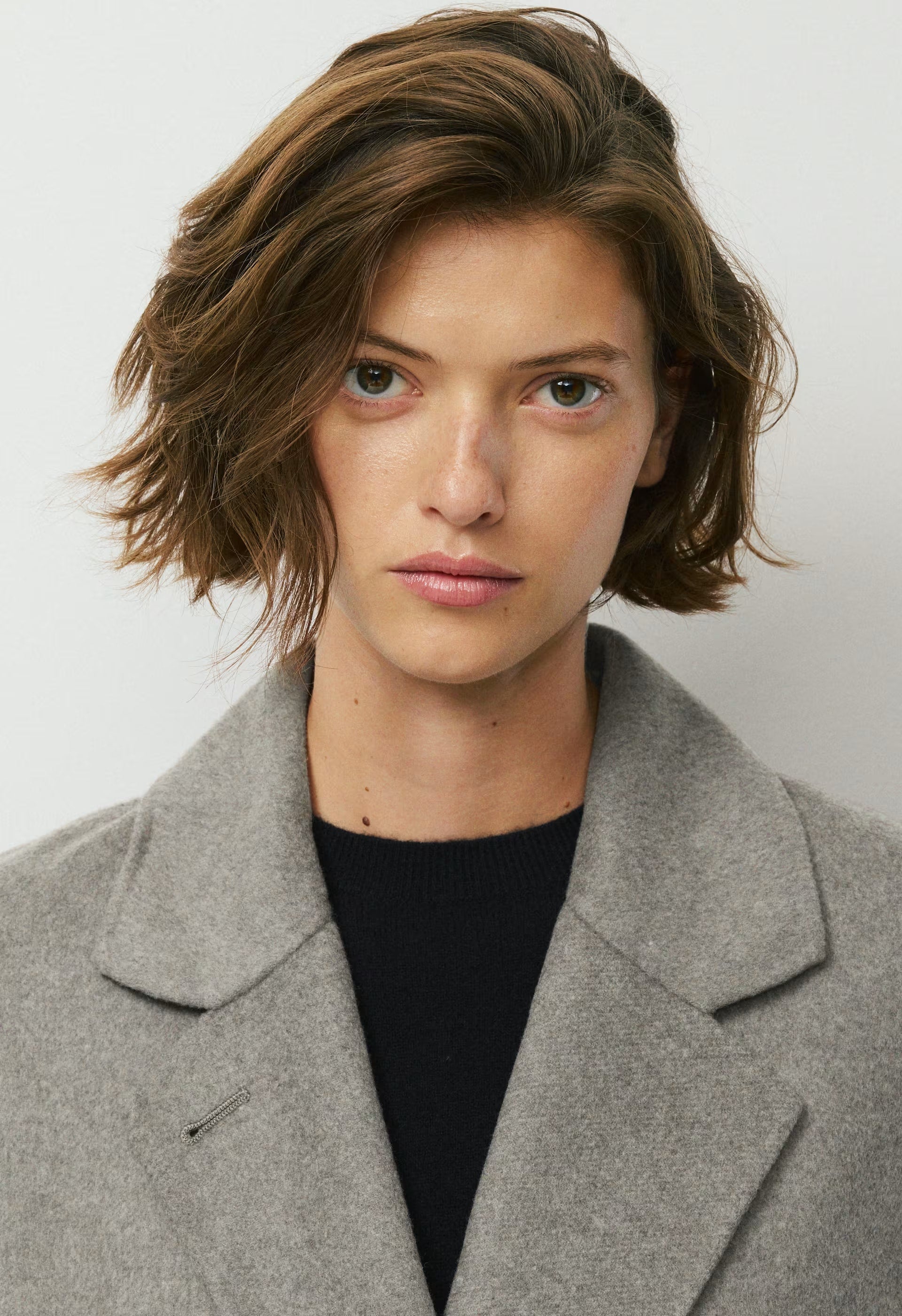 The Slouch™ Double-Faced Coat - Luxe (Re)Wool - HEATHER DARK TAUPE