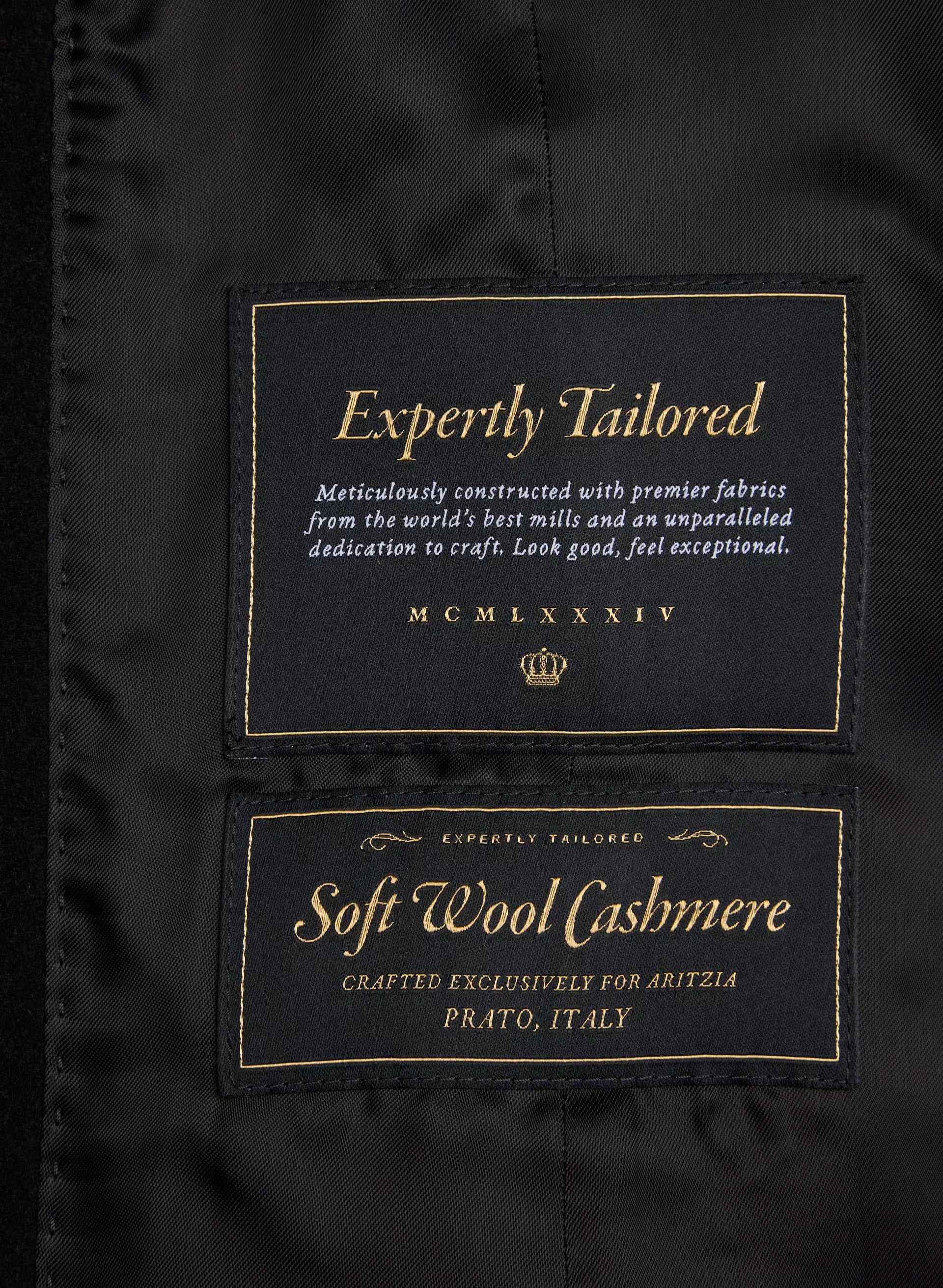The Connor Coat - Soft Wool Cashmere - BLACK