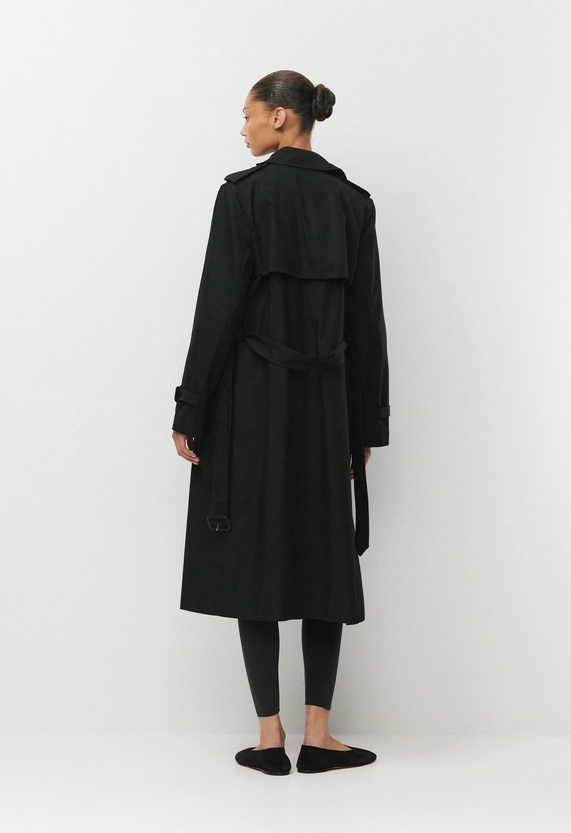 The Finch Trench Coat - City Twill - BLACK