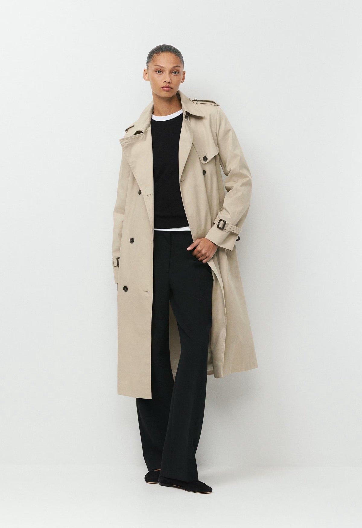 The Finch Trench Coat - City Twill - MARCONA BEIGE