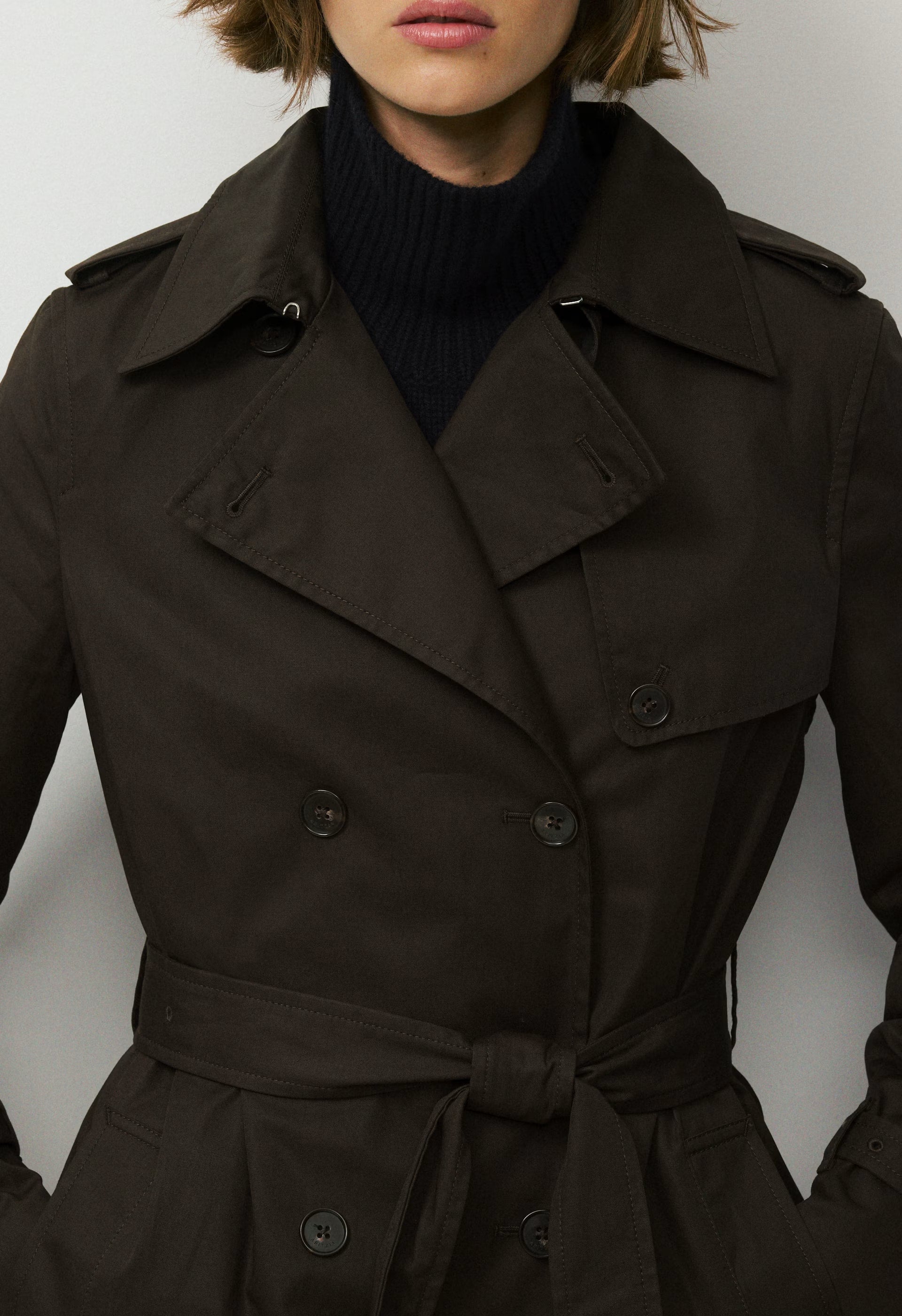 The Finch Trench Coat - City Twill - CACAO NIB BROWN