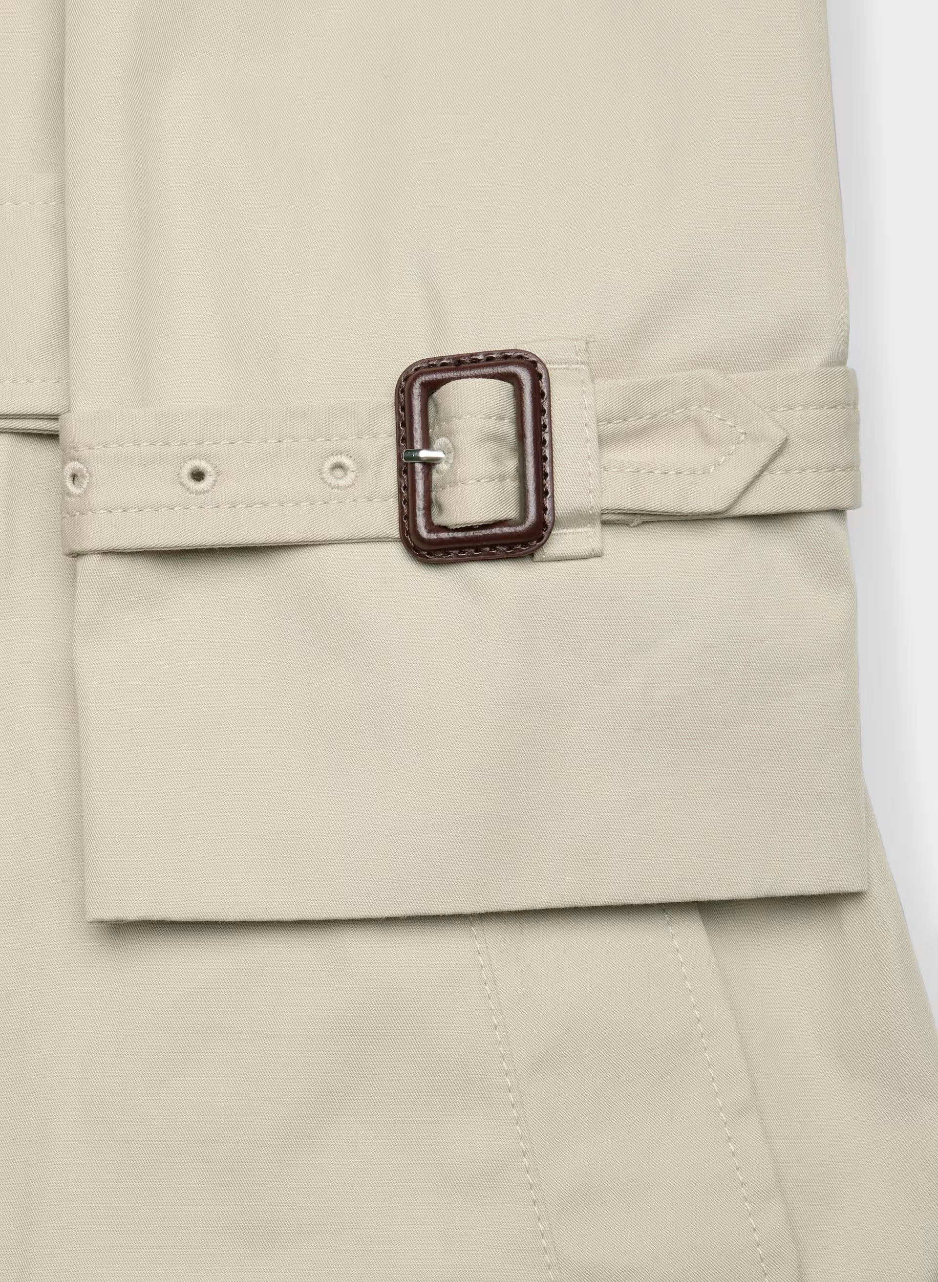 The Finch Mid Trench Coat - City Twill - MARCONA BEIGE