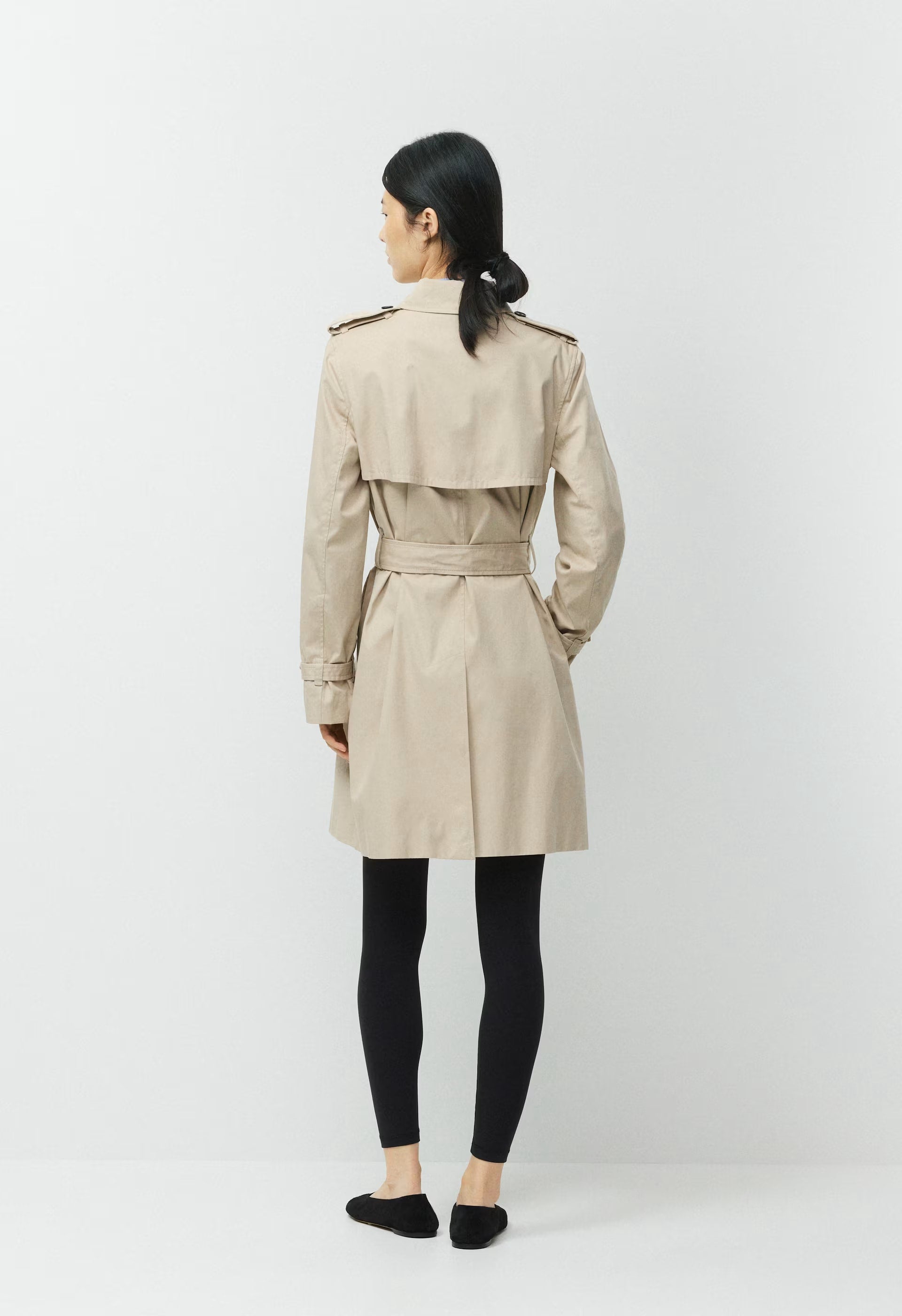 The Finch Mid Trench Coat - City Twill - MARCONA BEIGE