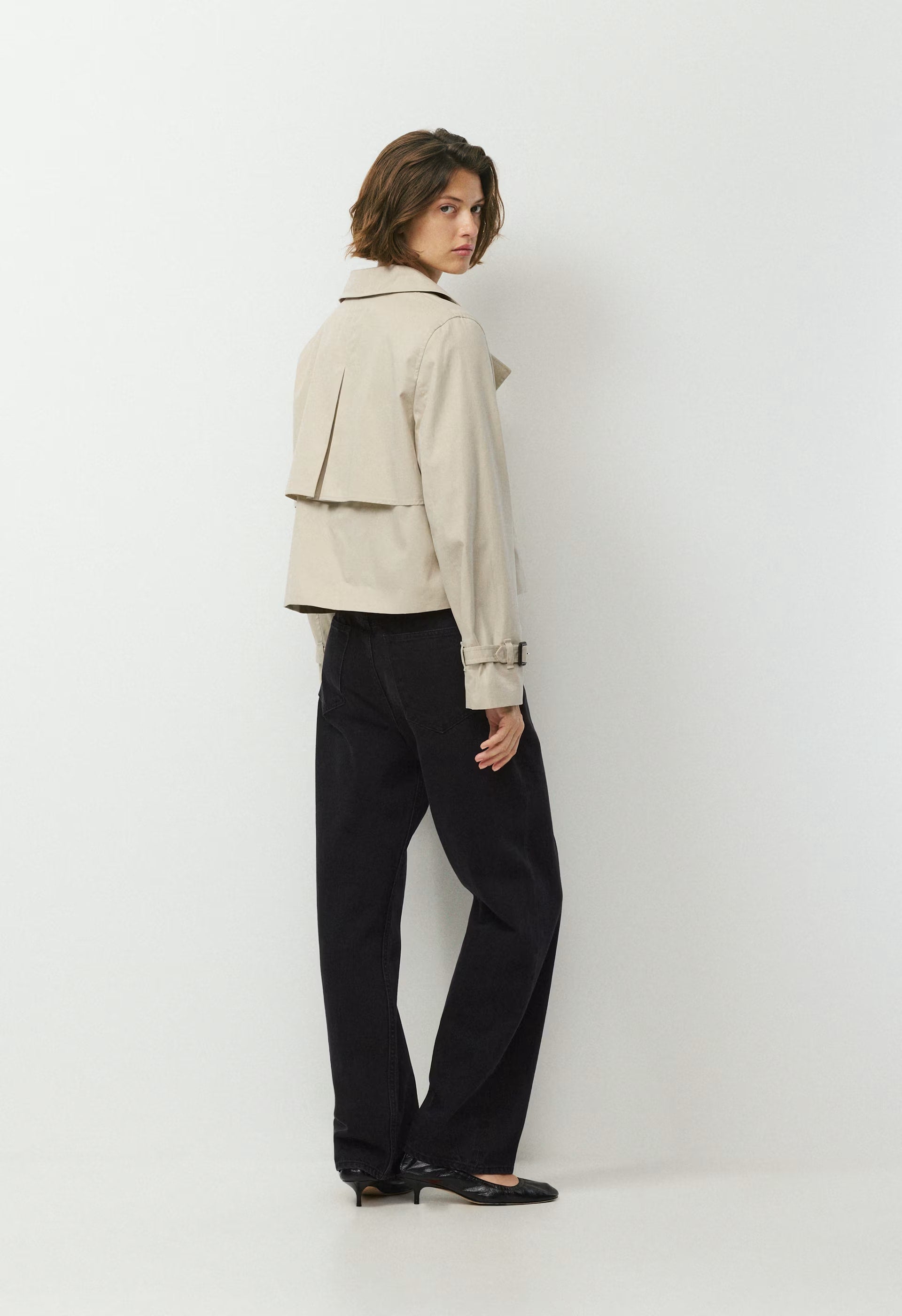 The Esquire Short Trench Coat - City Twill - OYSTER
