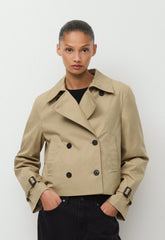 The Esquire Short Trench Coat - City Twill - WICKER TAN