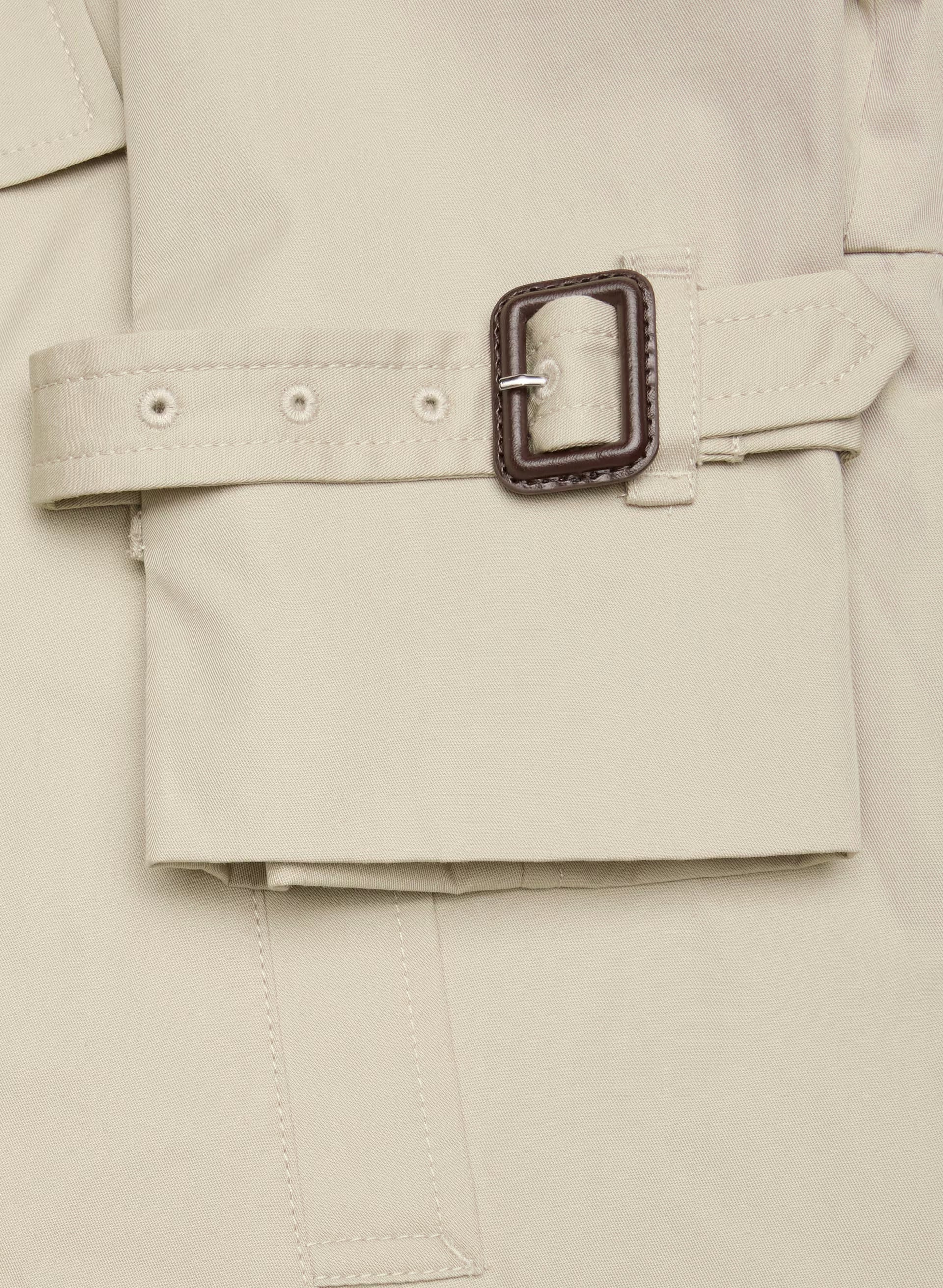 The Esquire Short Trench Coat - City Twill - MARCONA BEIGE